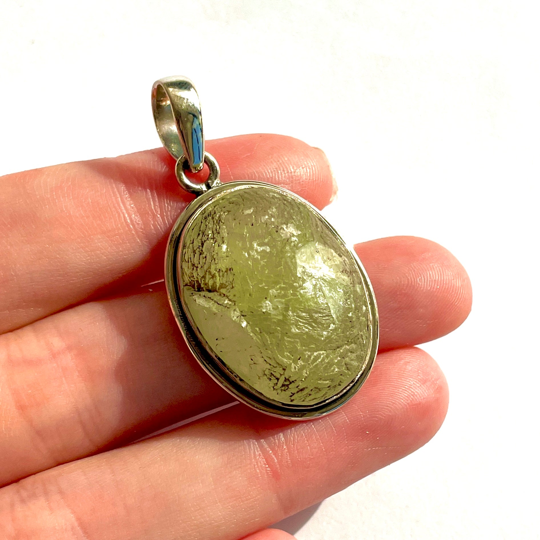 Prehnite St. Silver Pendant - SP140