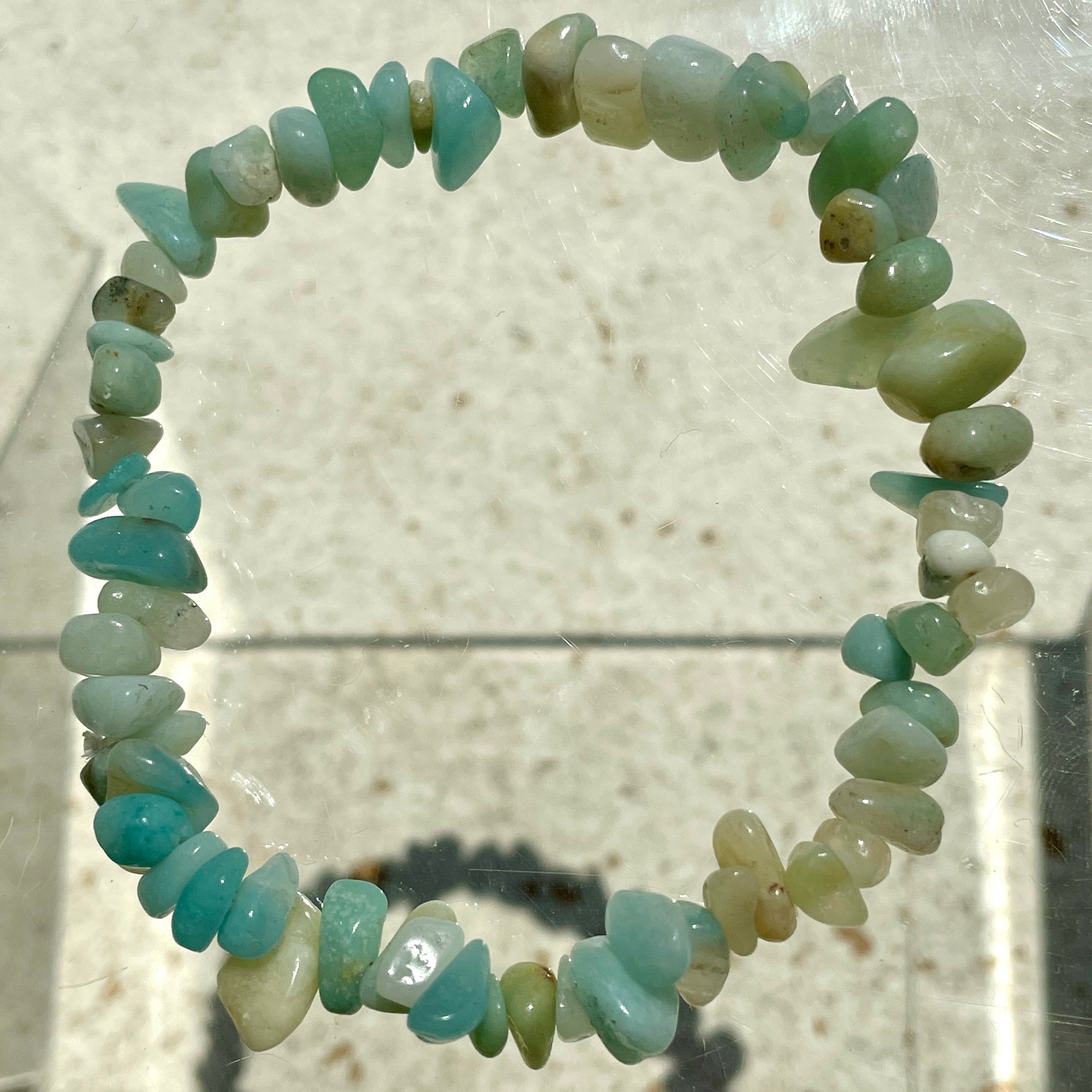 Amazonite ‘B’ Chip Bracelet