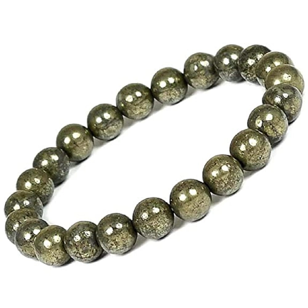 Pyrite Beads Bracelet-8mm