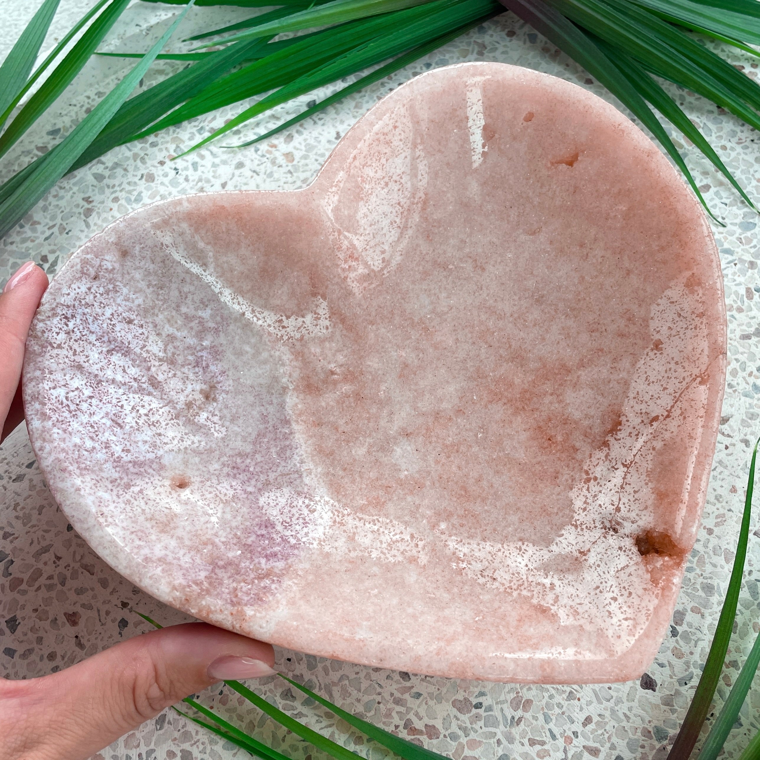 Pink Amethyst Heart Bowl - P22
