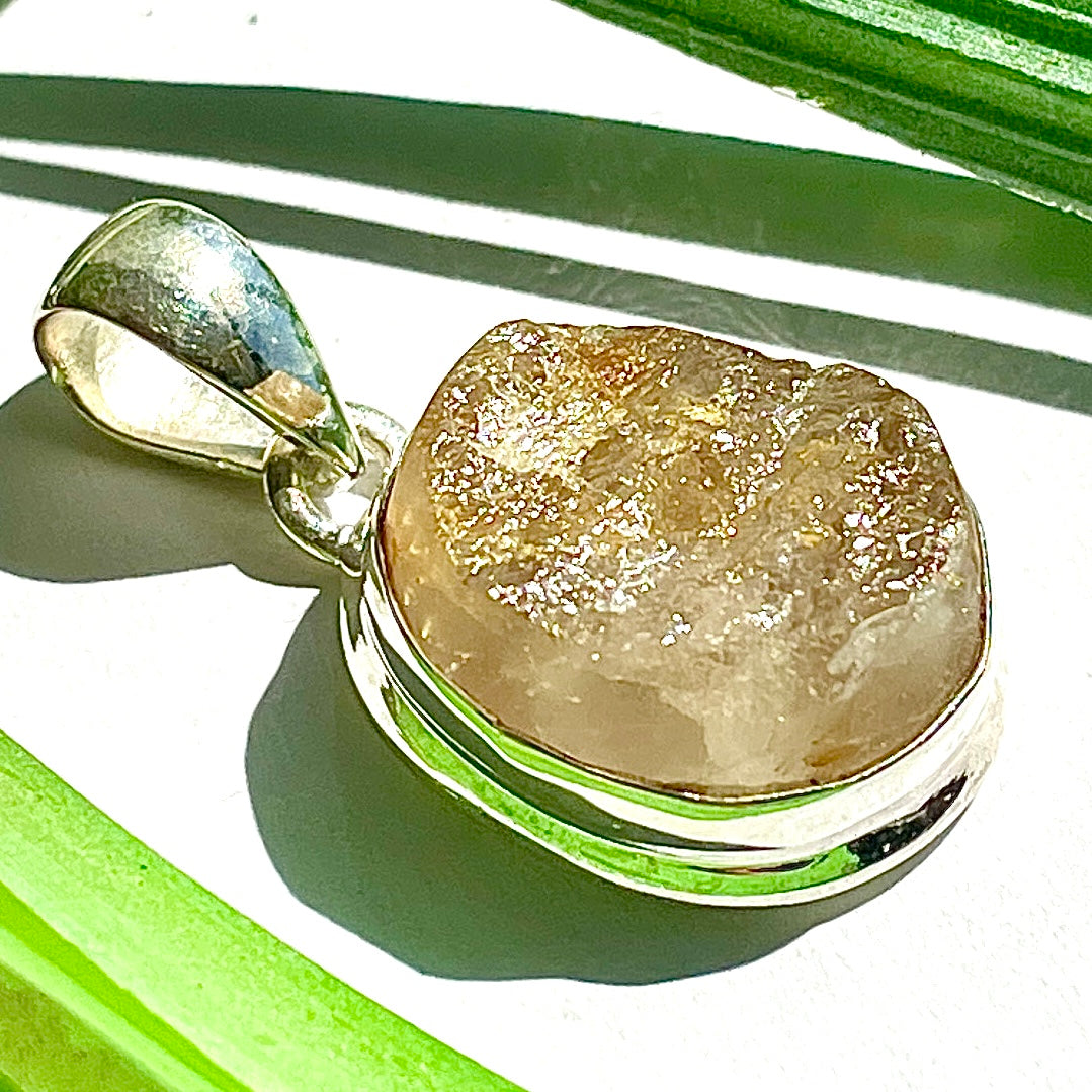 Golden Rutile St.Silver Pendant - SP191