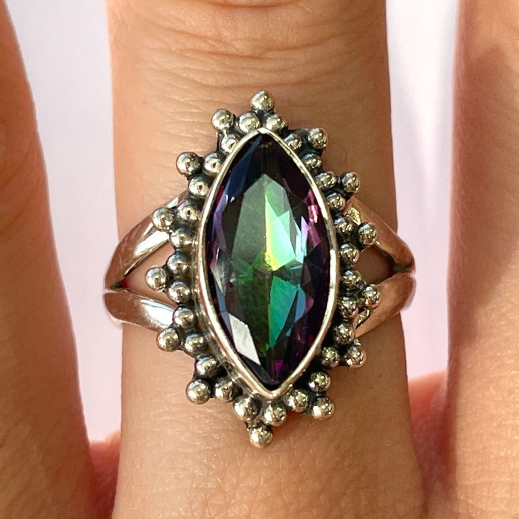 Mystic Quartz Sterling Silver Ring - MQ16