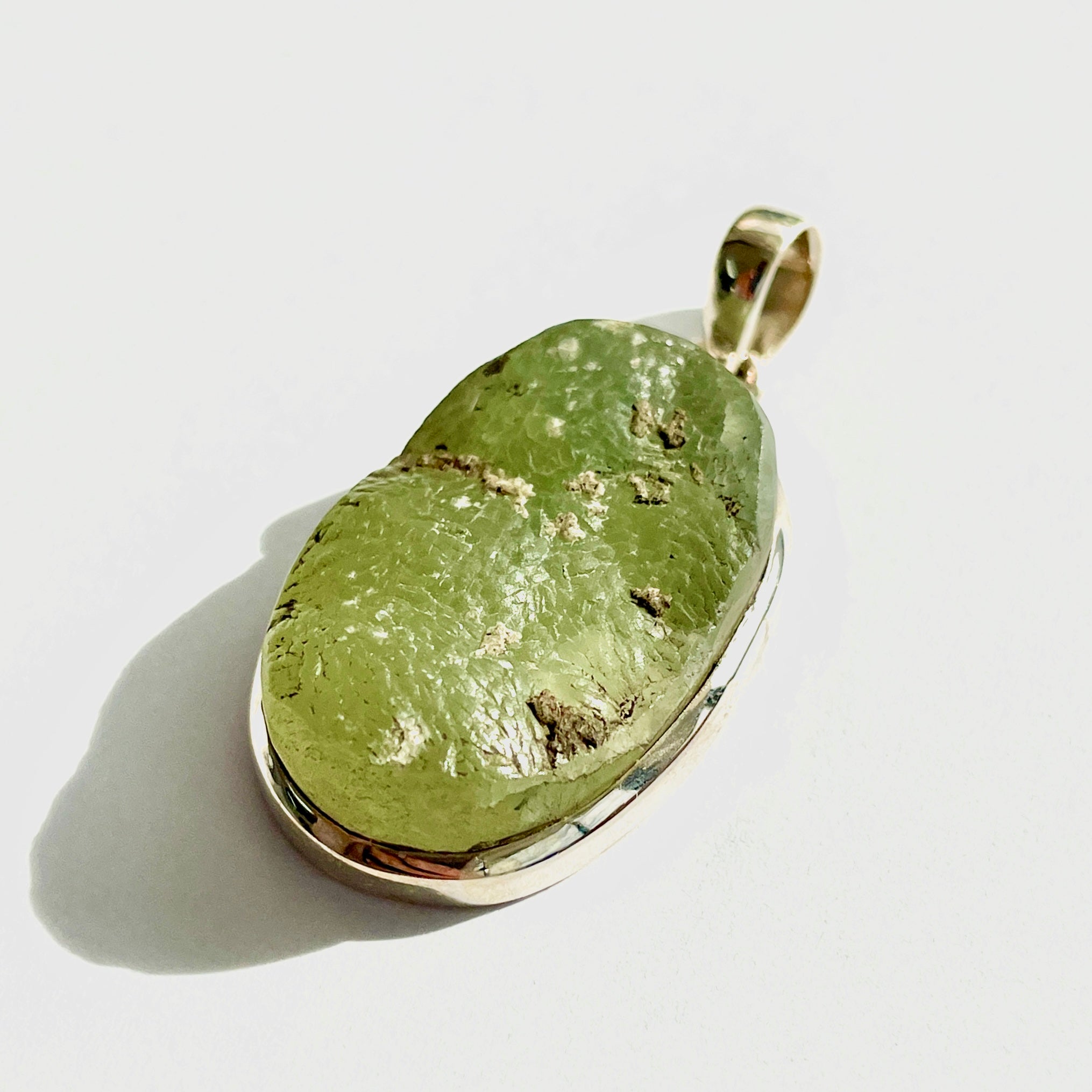 Prehnite St. Silver Pendant LRG - SP138