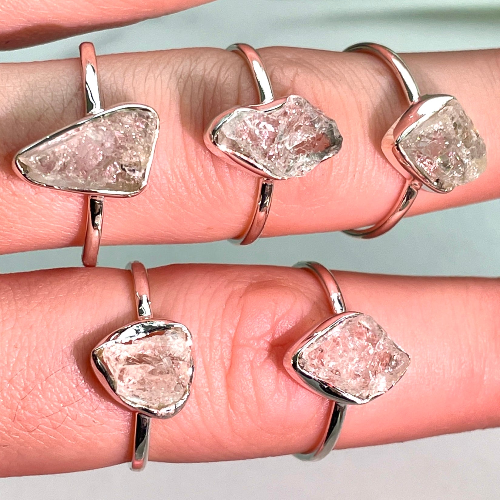 Aquamarine - Rough - St.Silver Ring