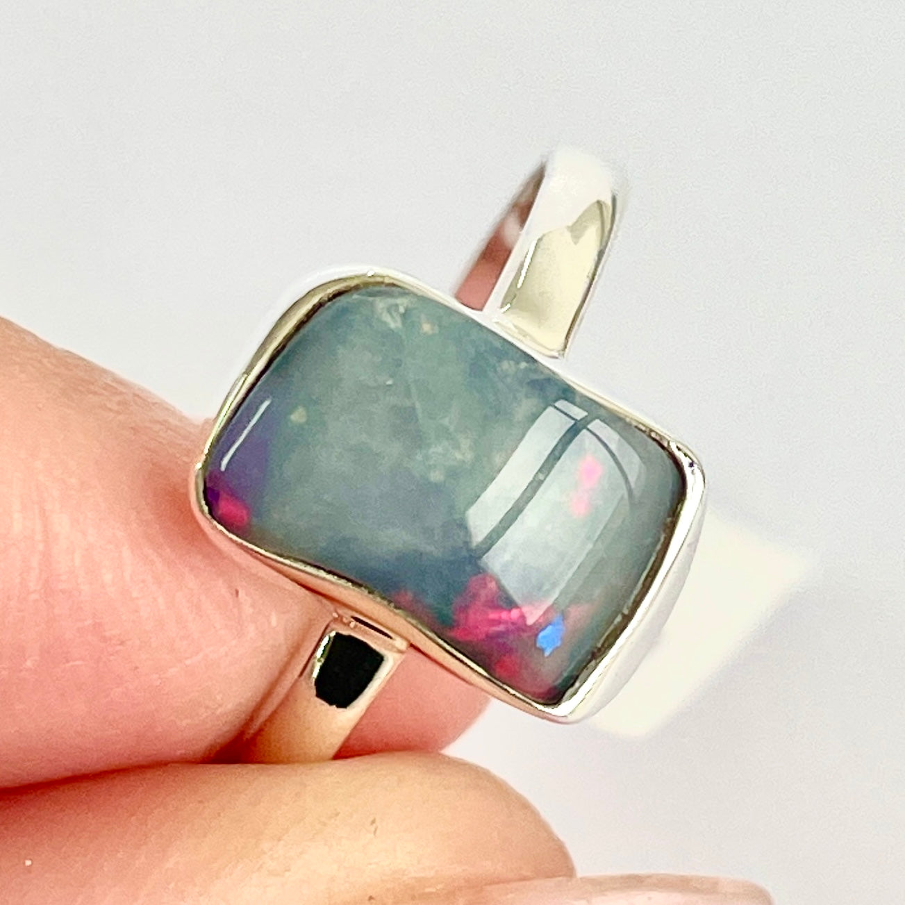 Opal (AUS Natural) St. Silver925 Ring - OR9
