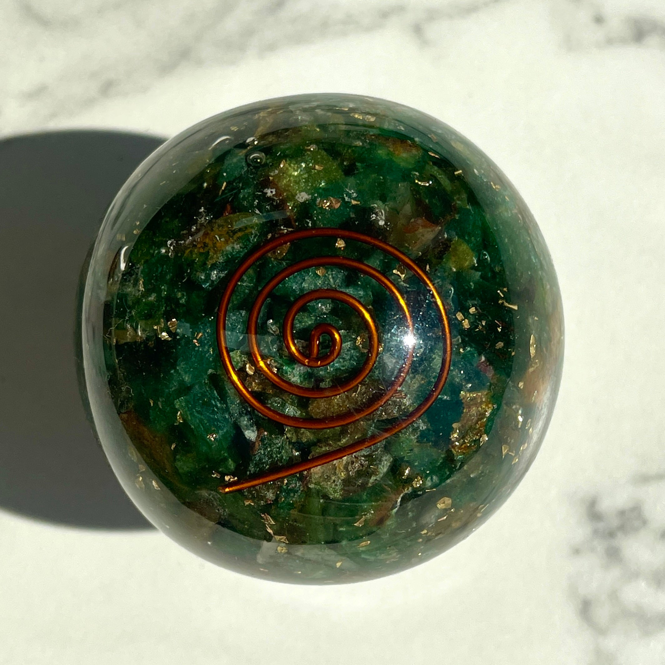 Orgonite Sphere - Green Aventurine