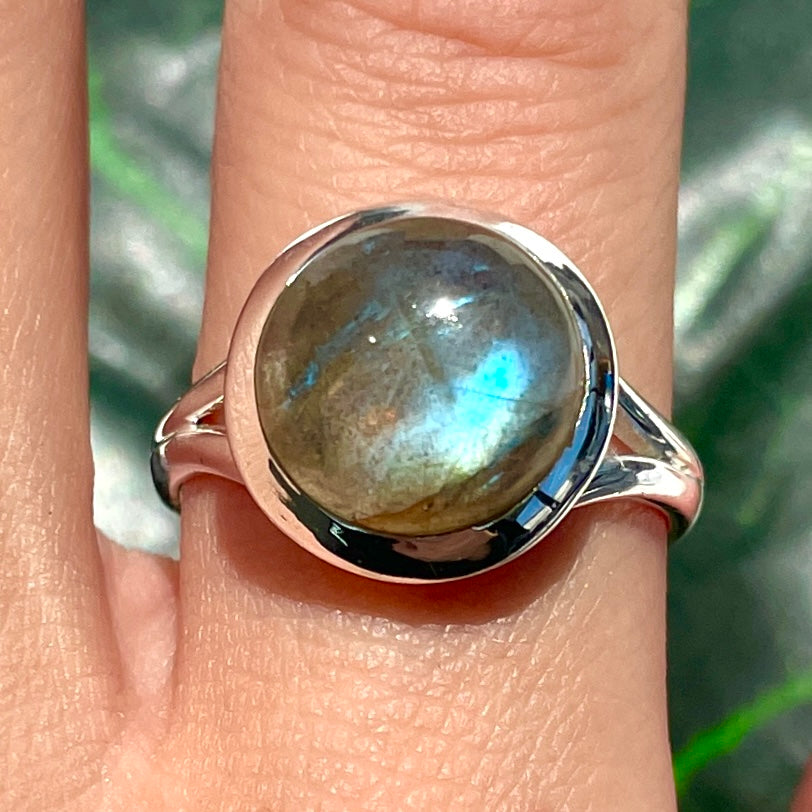 Labradorite St.Silver Ring - SR14 Size 9