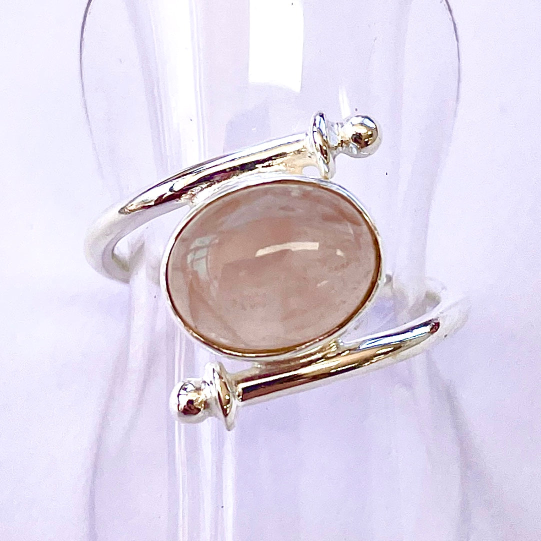 Rose Quartz Sterling Silver Ring - SR3