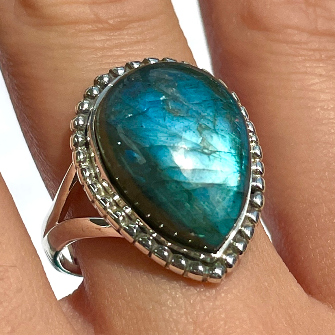 Labradorite St.Silver Ring - SR6 Size 8