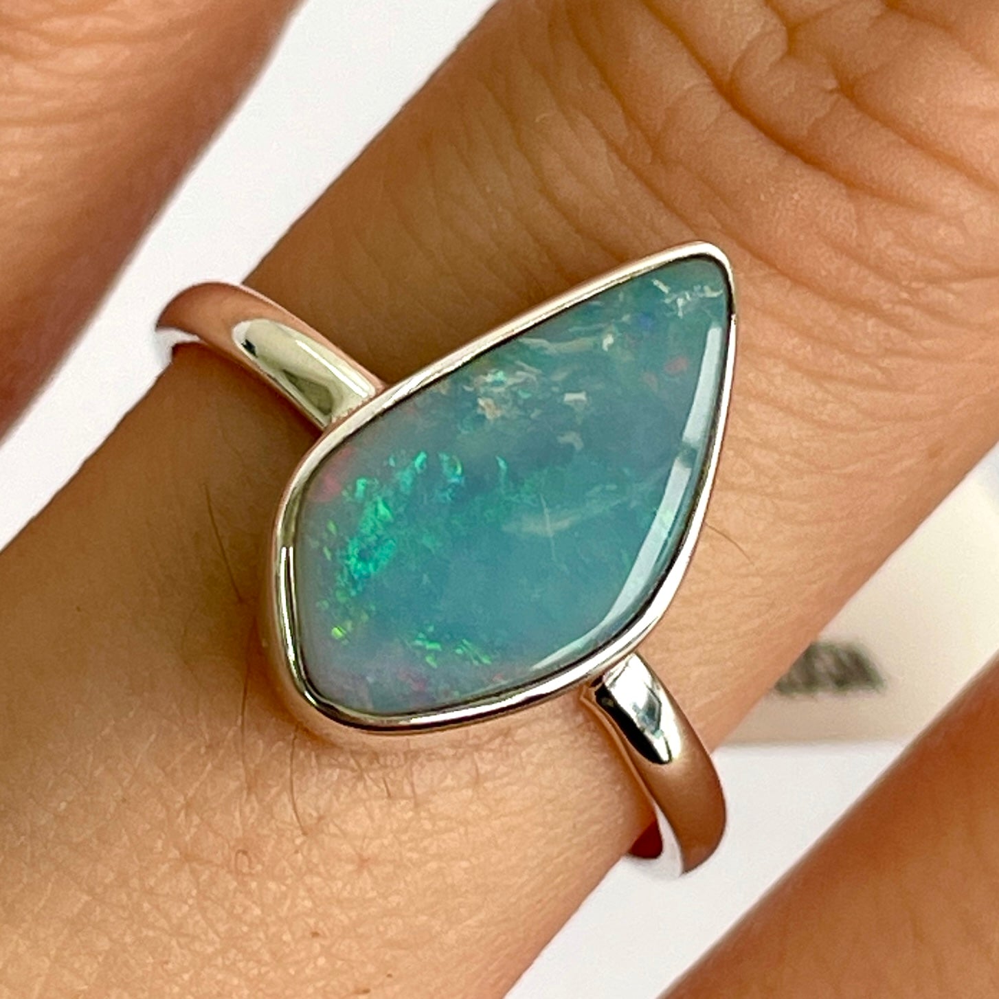 Opal (AUS Natural) St. Silver925 Ring - OR8