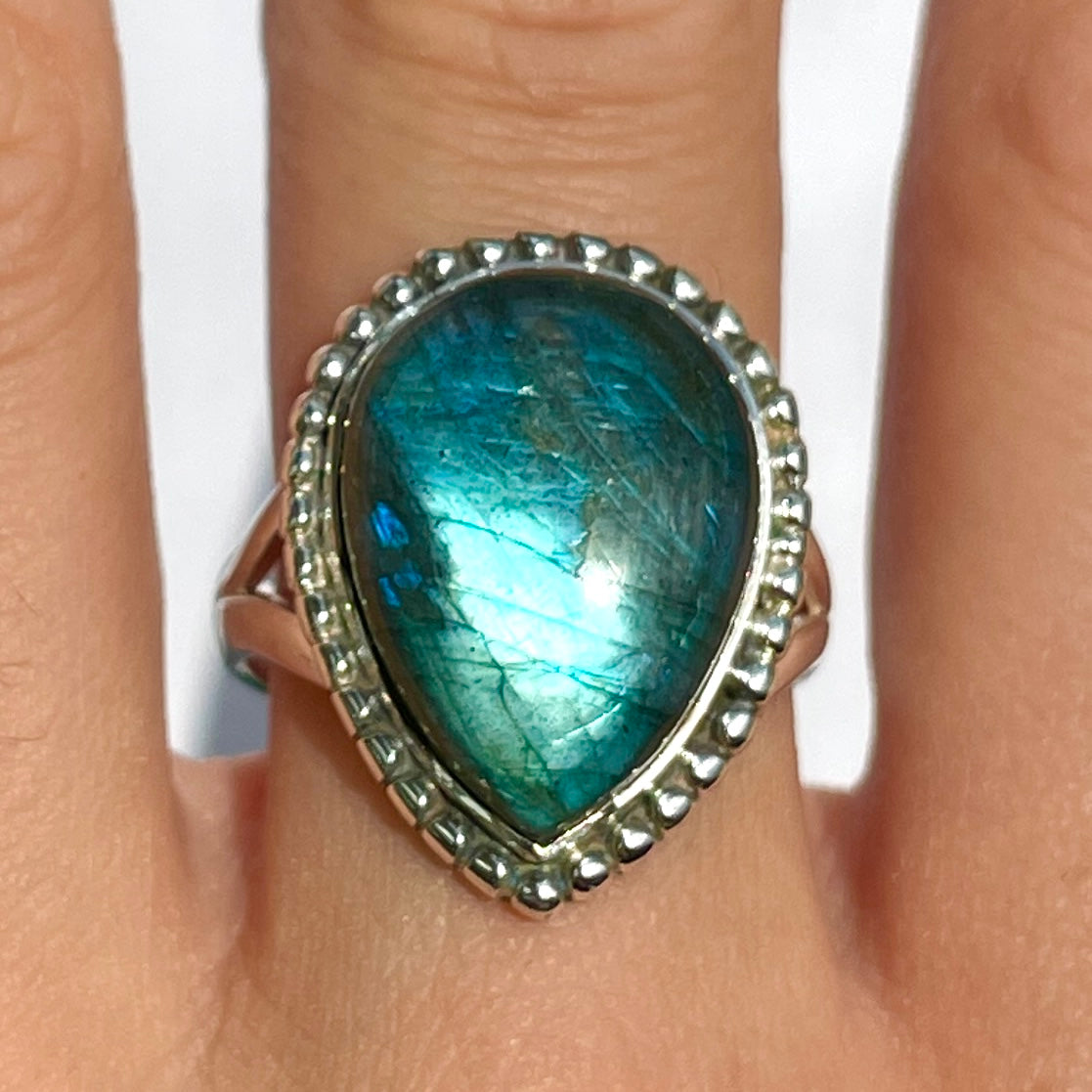 Labradorite St.Silver Ring - SR6 Size 8