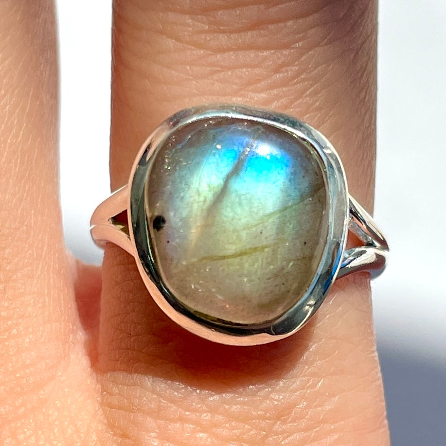 Labradorite St.Silver Ring - SR17 Size 8