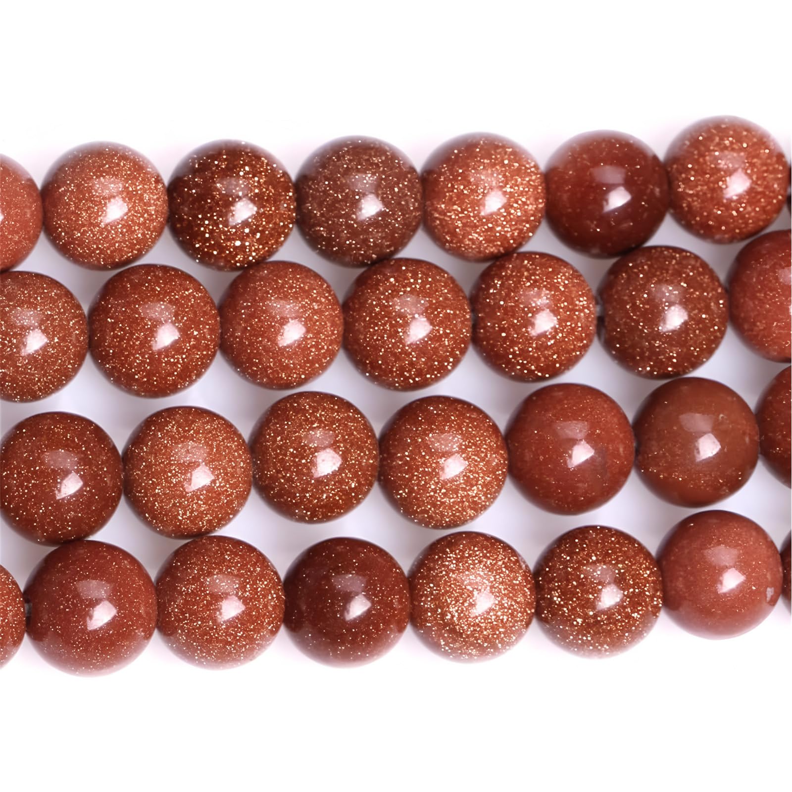 Goldstone-Red Bead Bracelet 4mm