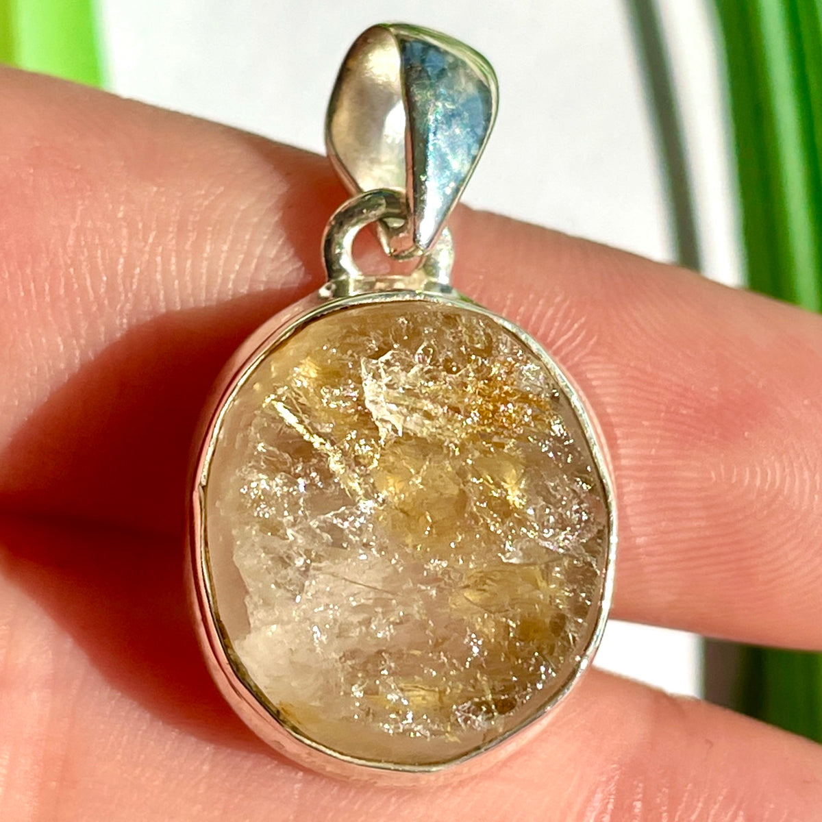 Golden Rutile St.Silver Pendant - SP191