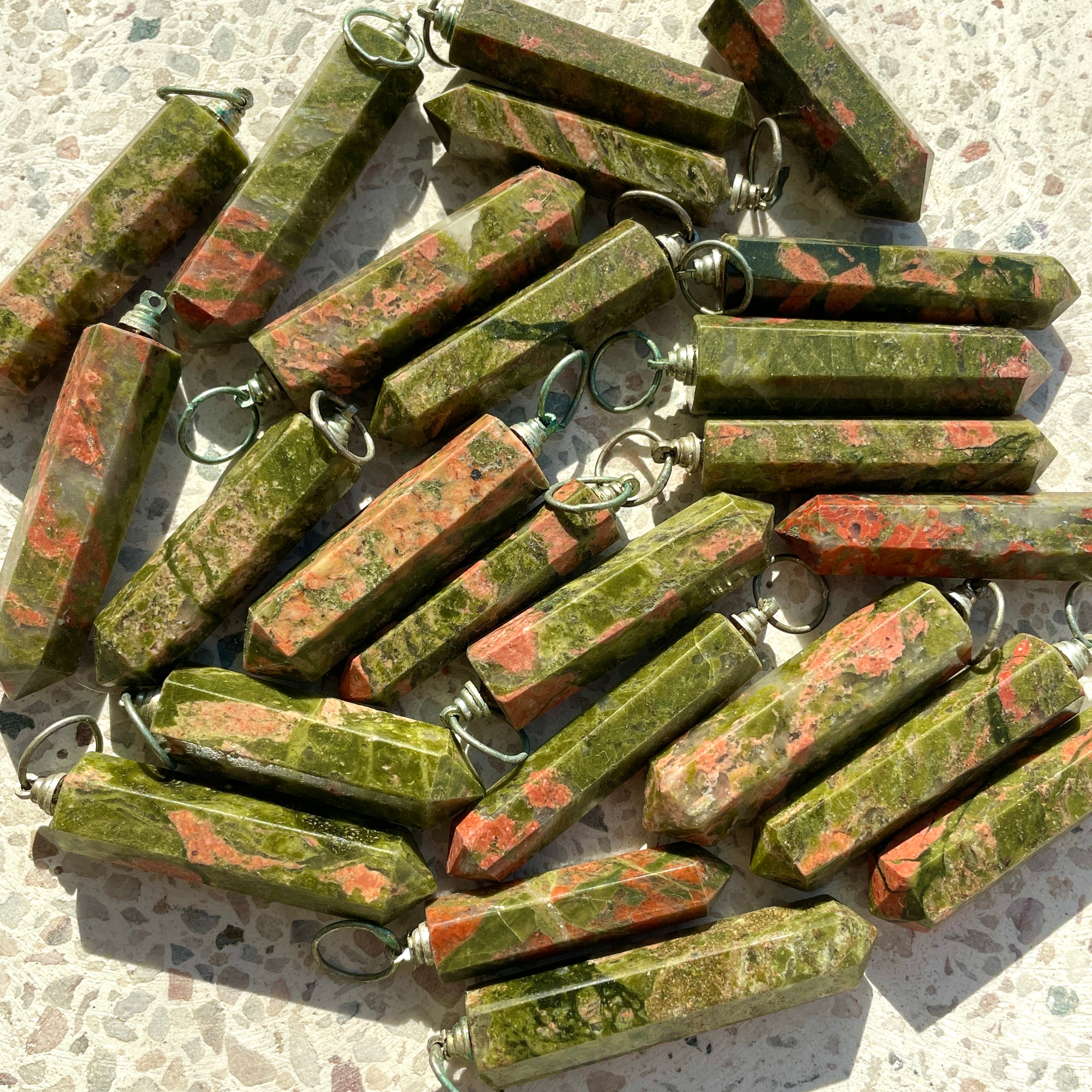 Unakite Point Pendant