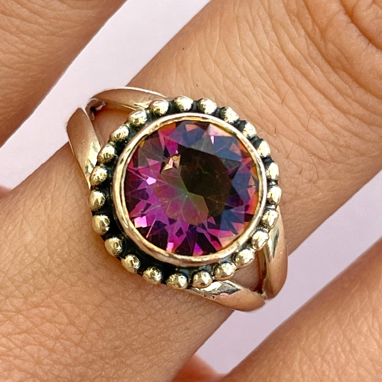 Mystic Quartz Sterling Silver Ring - MQ20