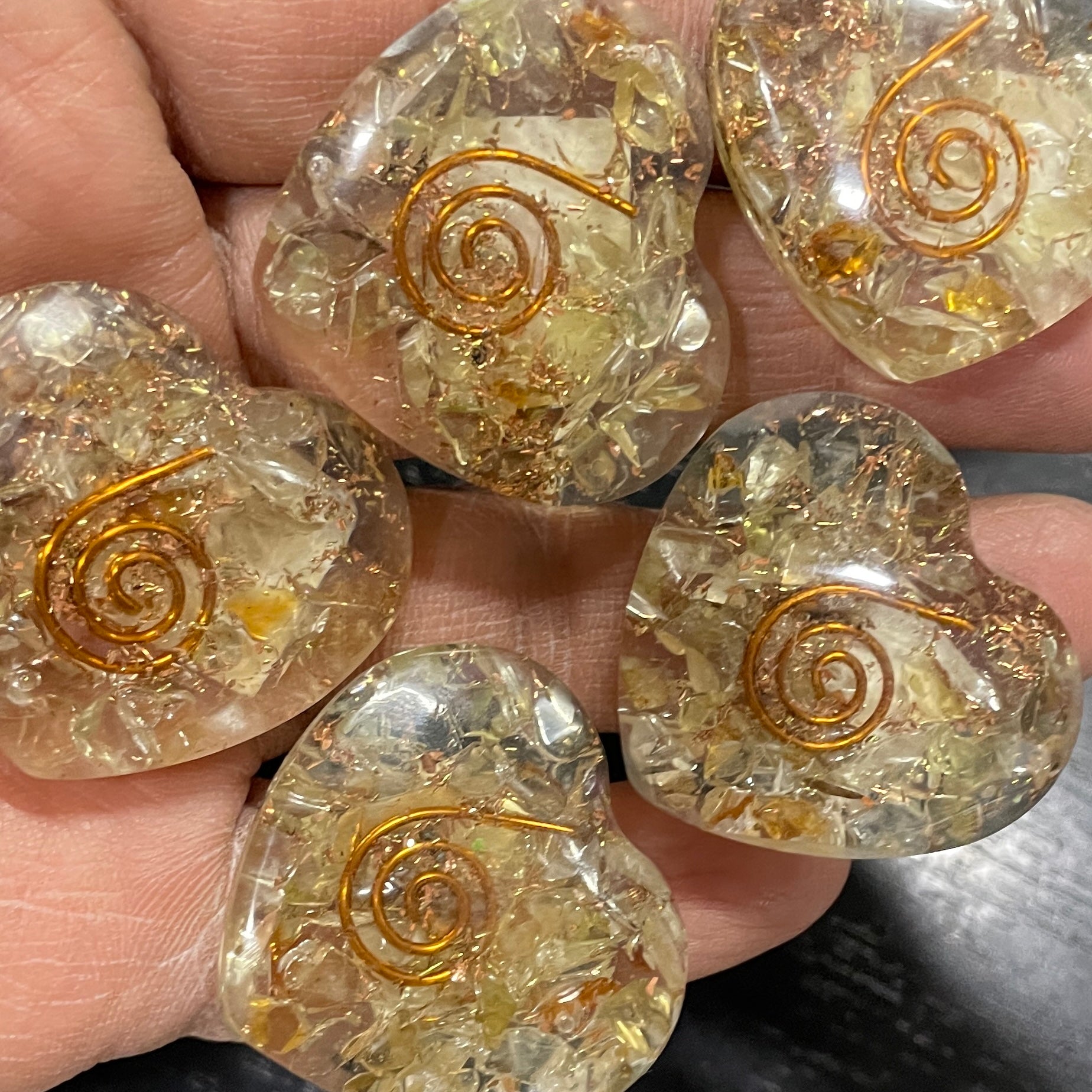 Orgonite Heart - Citrine - SM