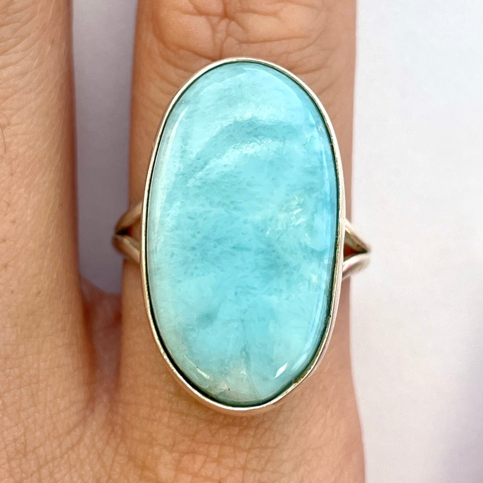 Larimar Sterling Silver Ring - LA4