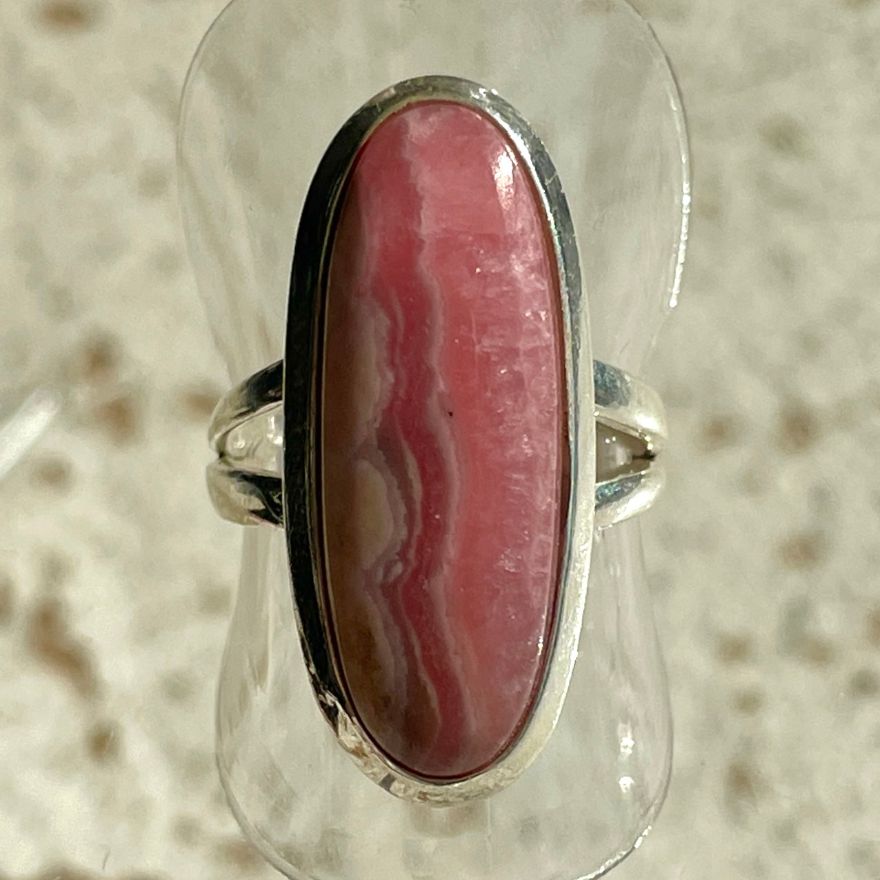 Rhodochrosite St. Silver Ring - Sz7 RH1