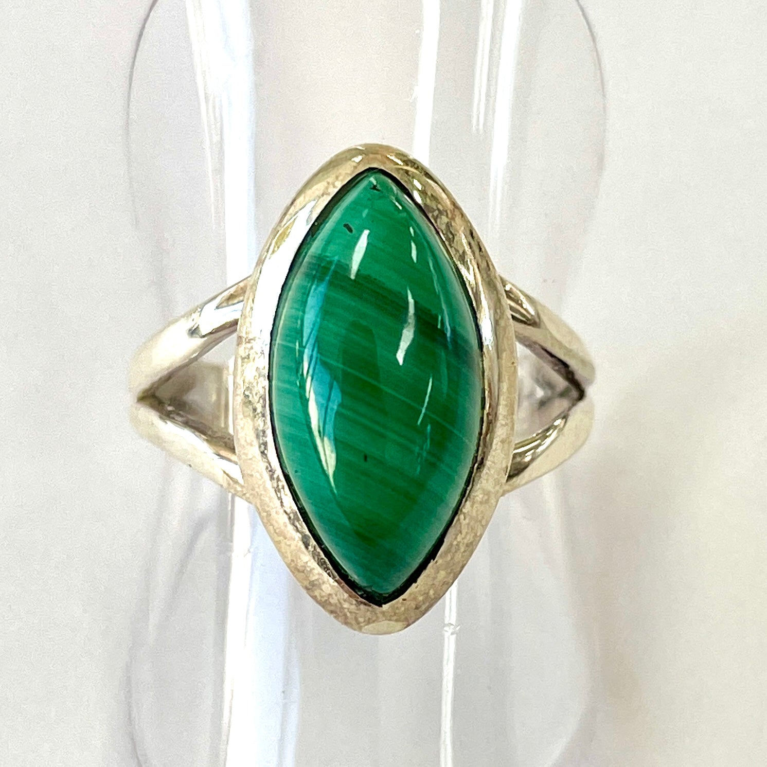 Malachite Sterling Silver Ring - MR6