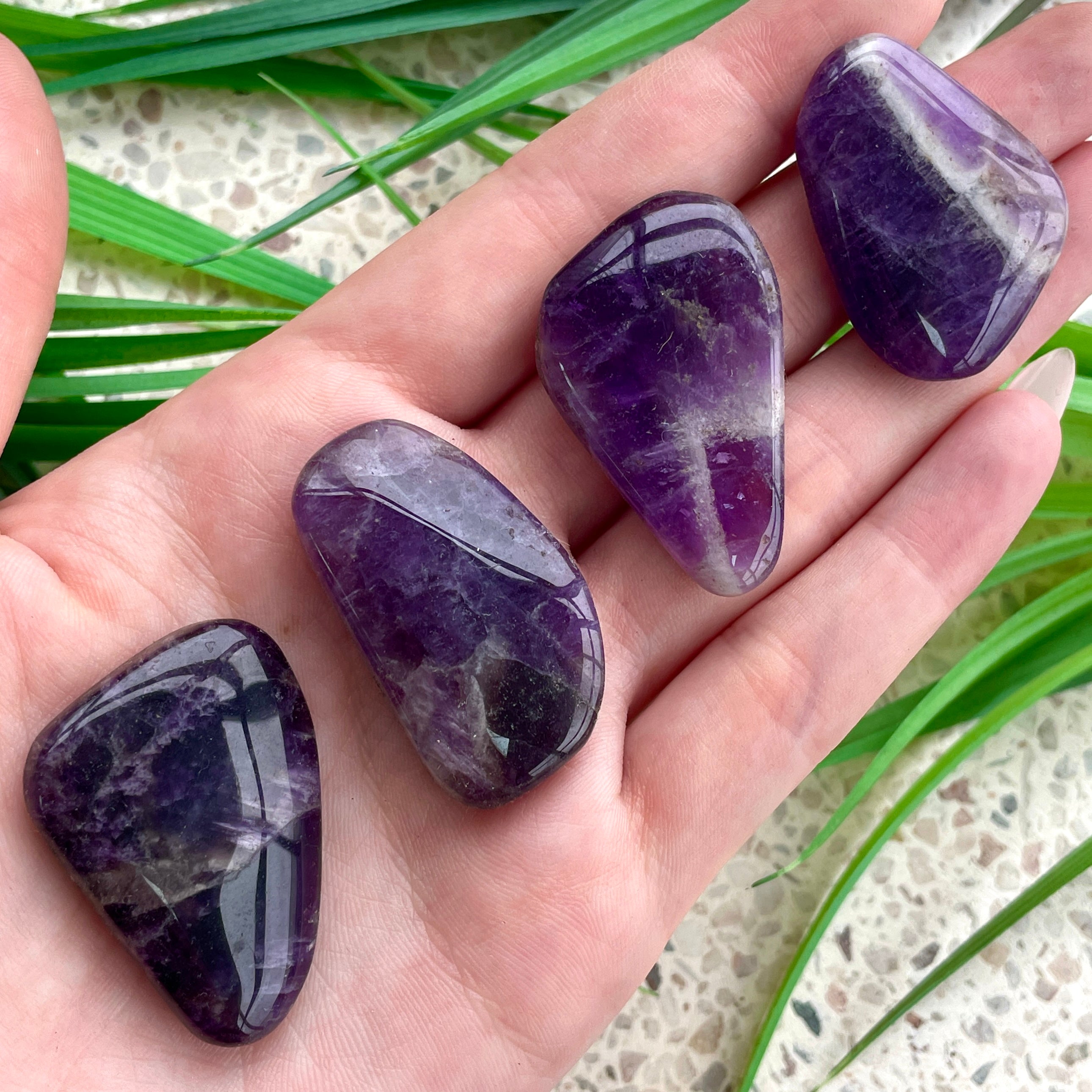 Amethyst Freeform Palm Stone (IN)