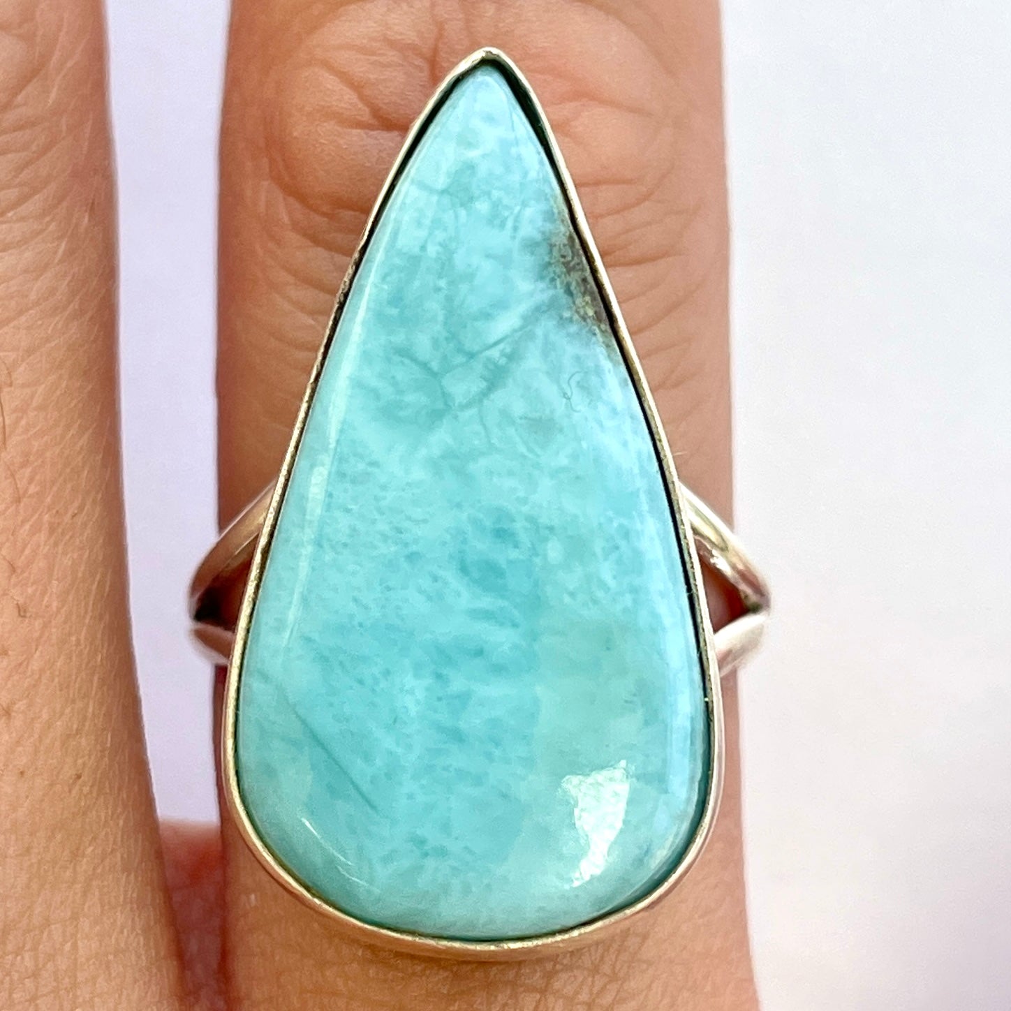 Larimar Sterling Silver Ring - LA3