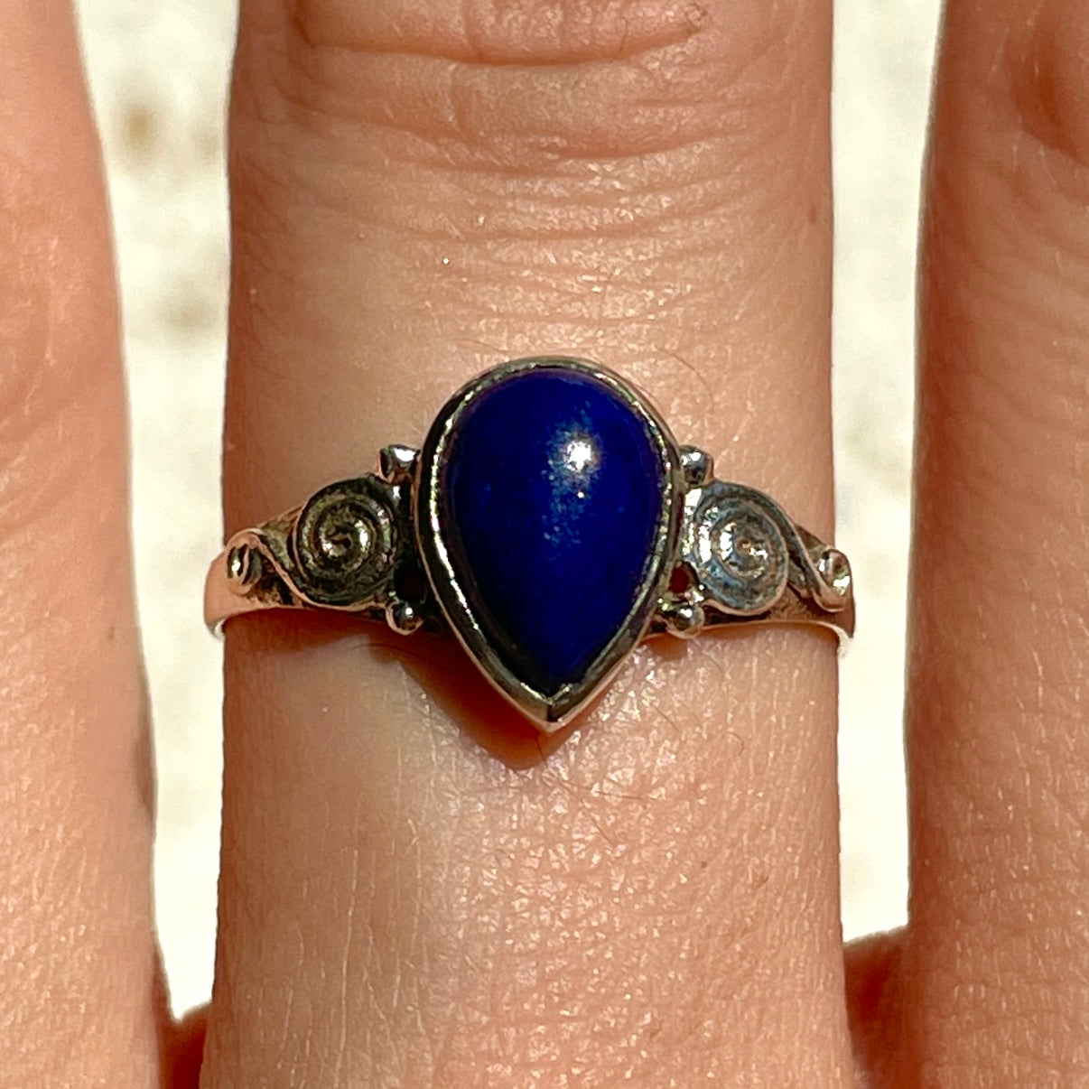 Lapis Lazuli Swirl Ring