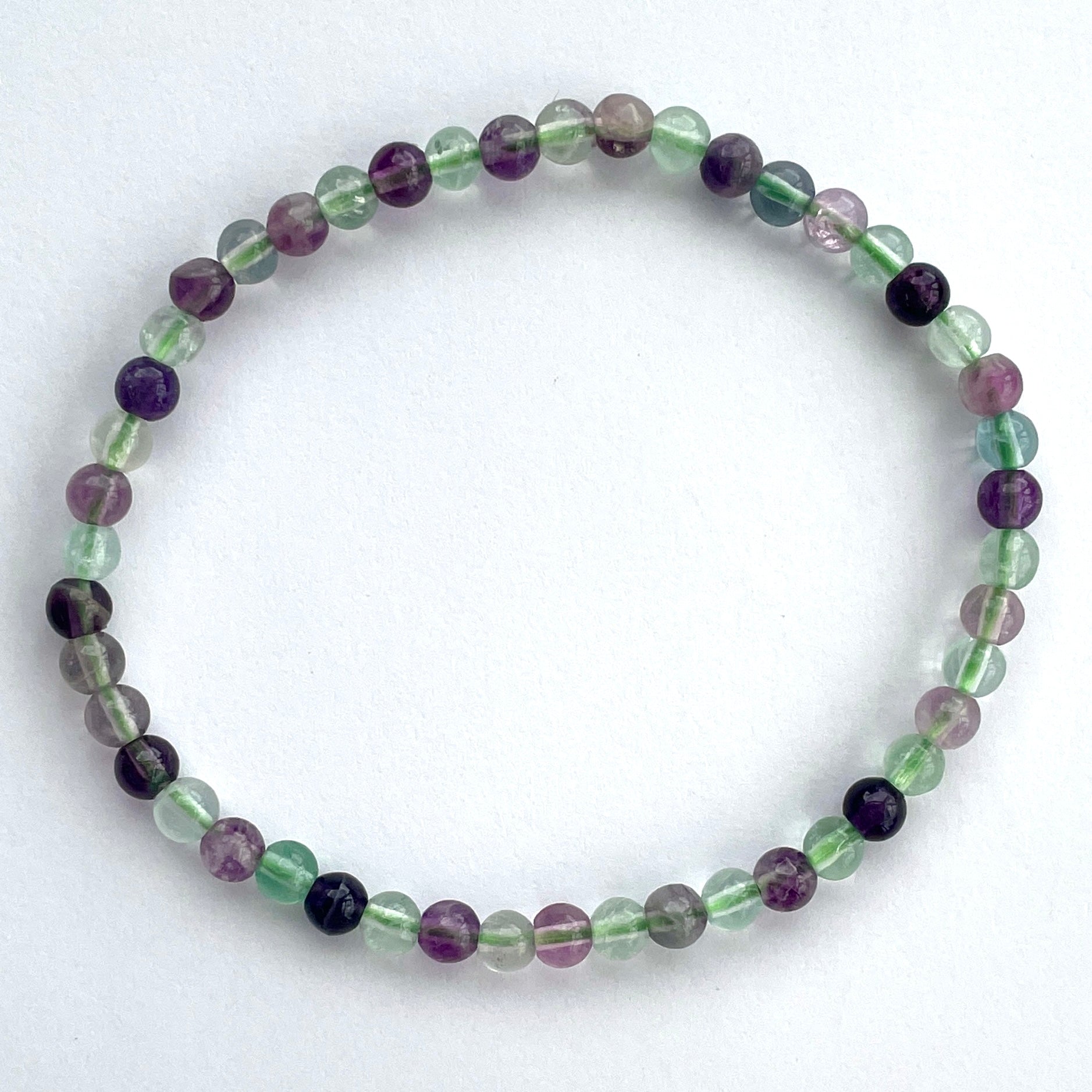 Fluorite Beads Bracelet - 4mm