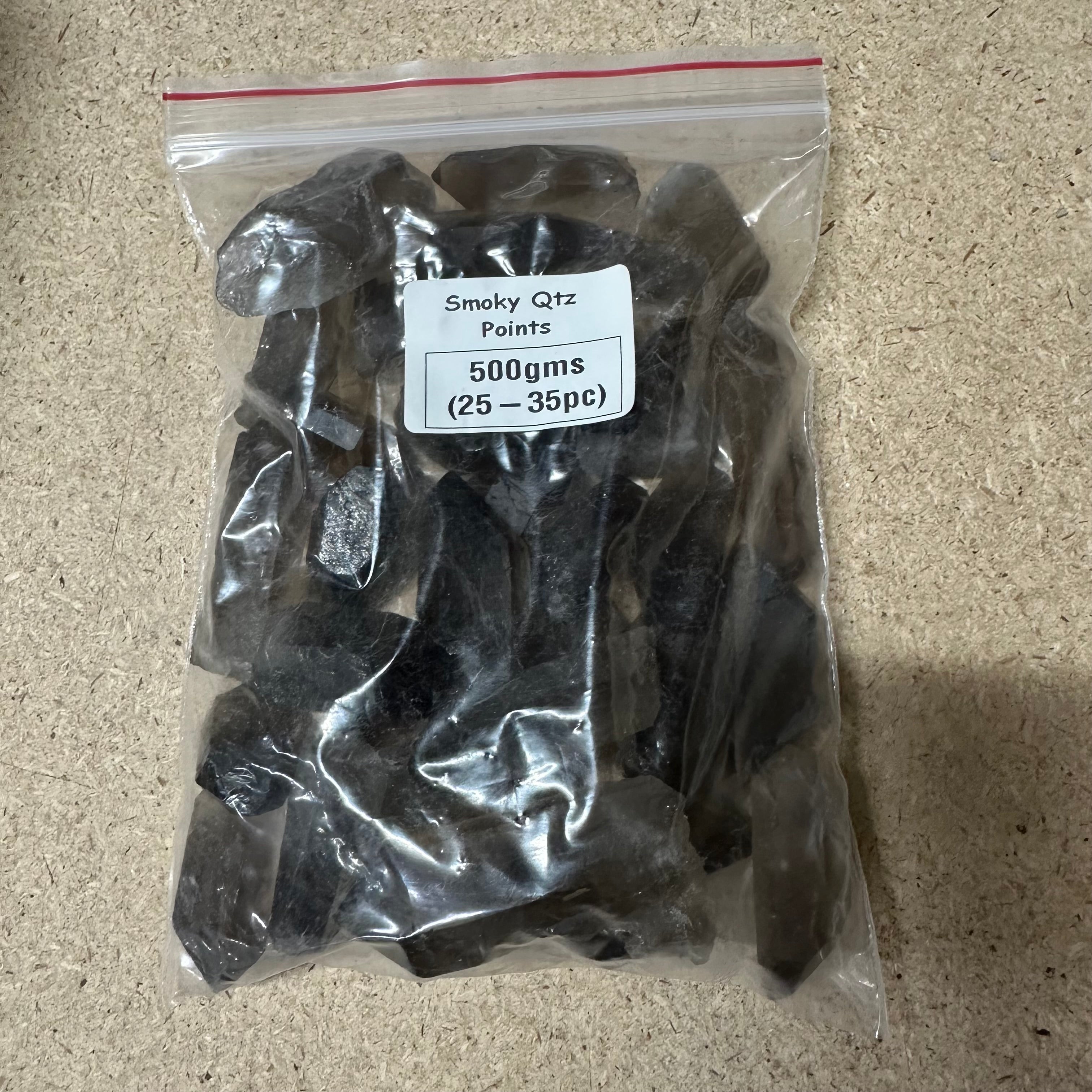 Smoky Qtz Points - 500gms (25-35pc)