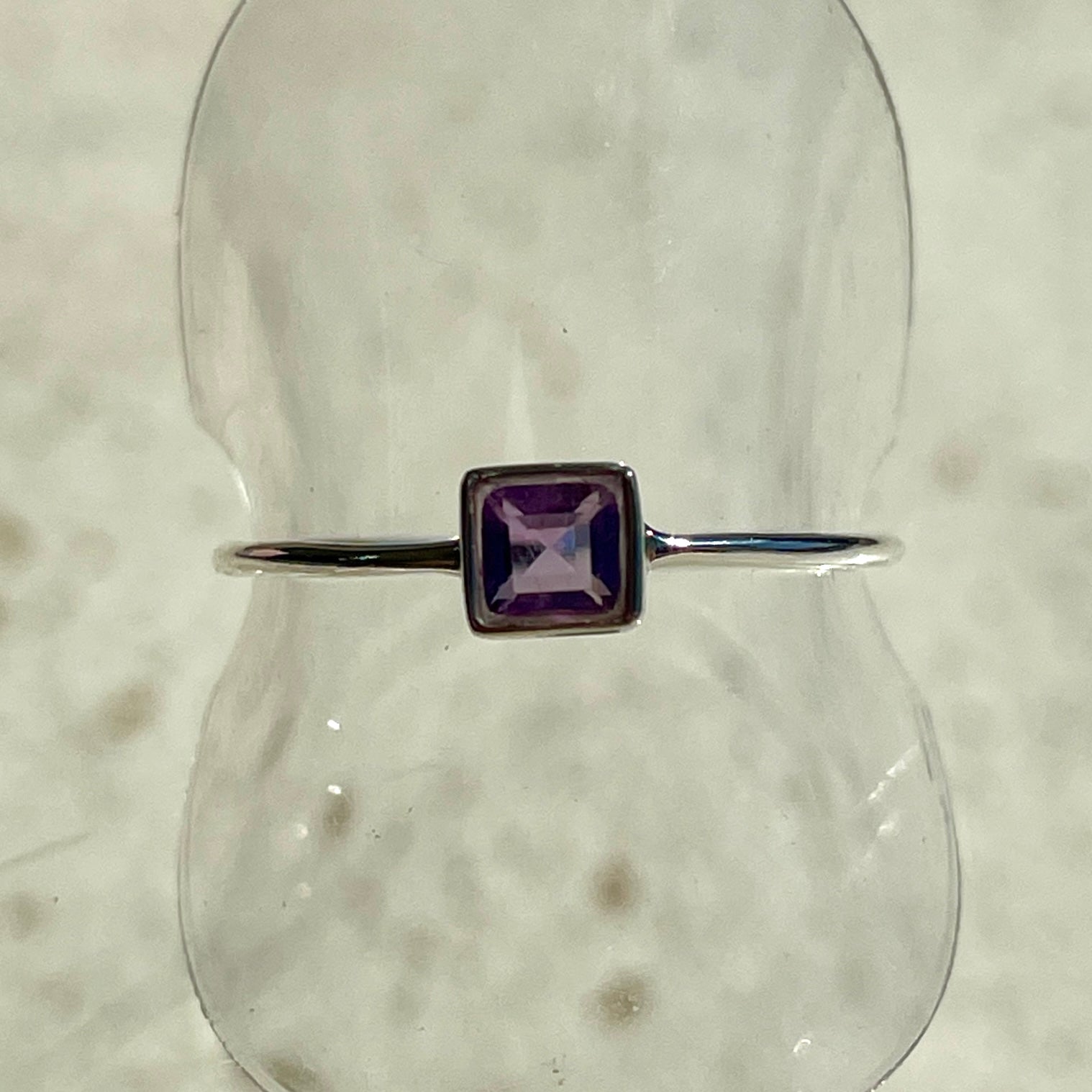Amethyst Mini Square Ring