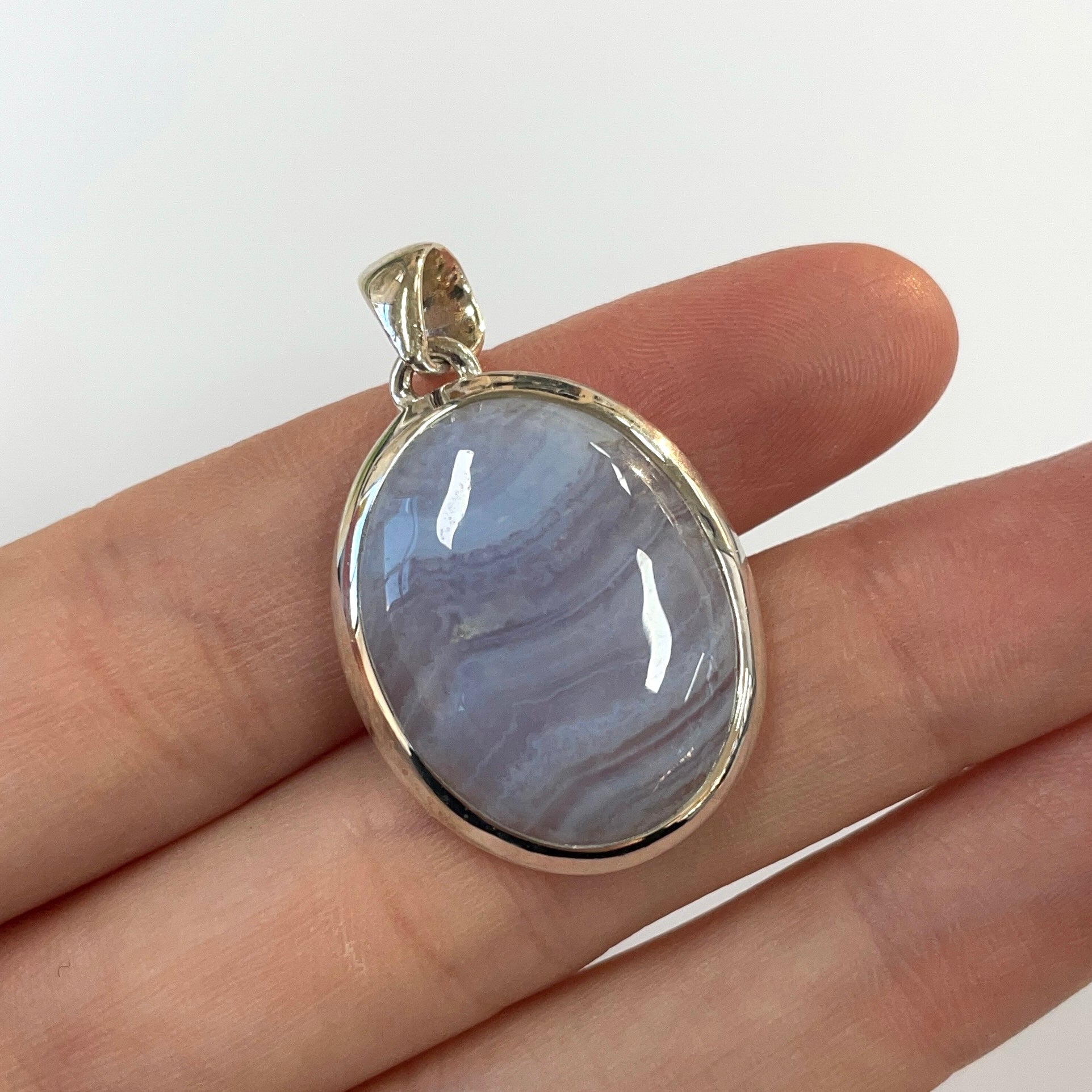Blue Lace St.Silver Pendant - SP156