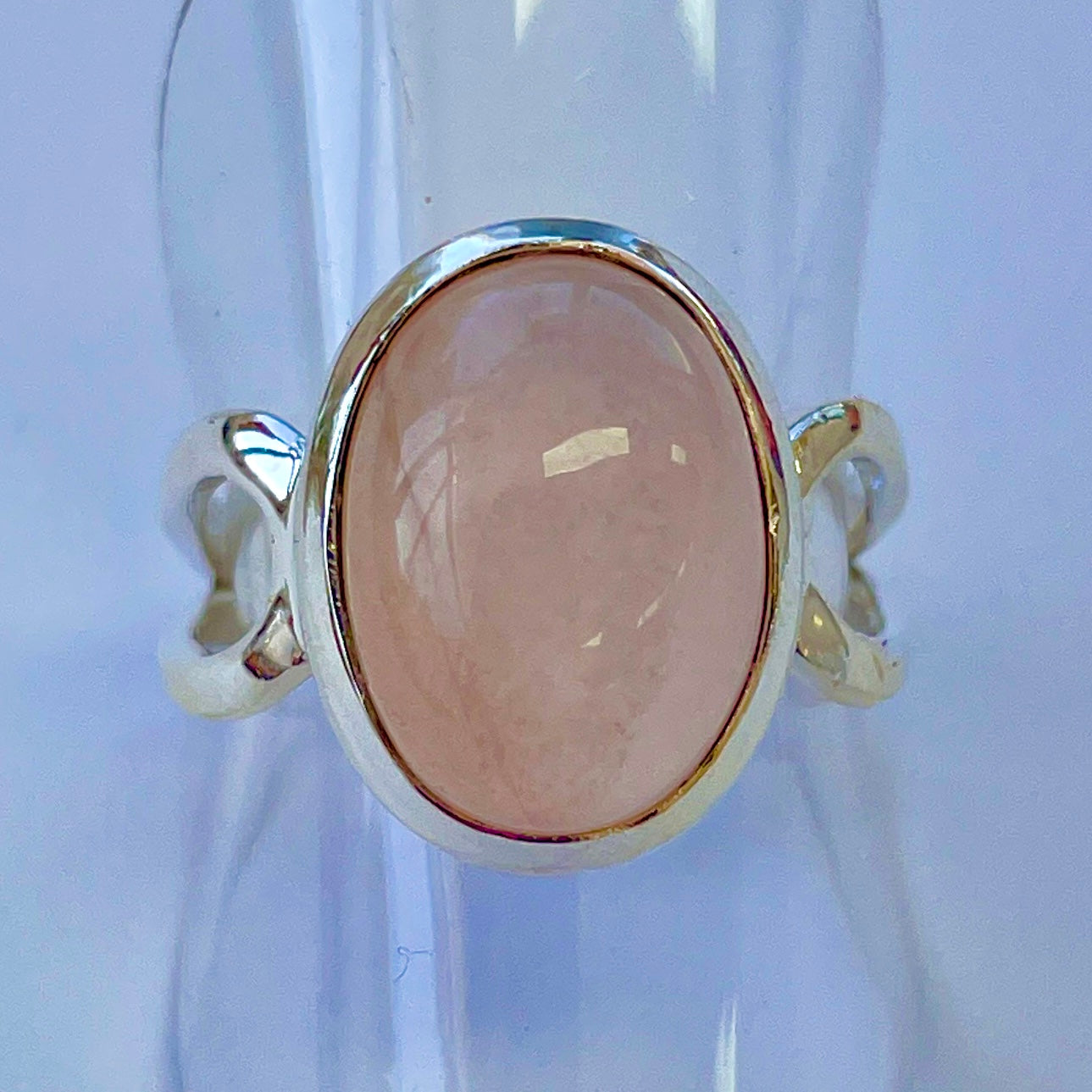 Rose Quartz Sterling Silver Ring - SR2