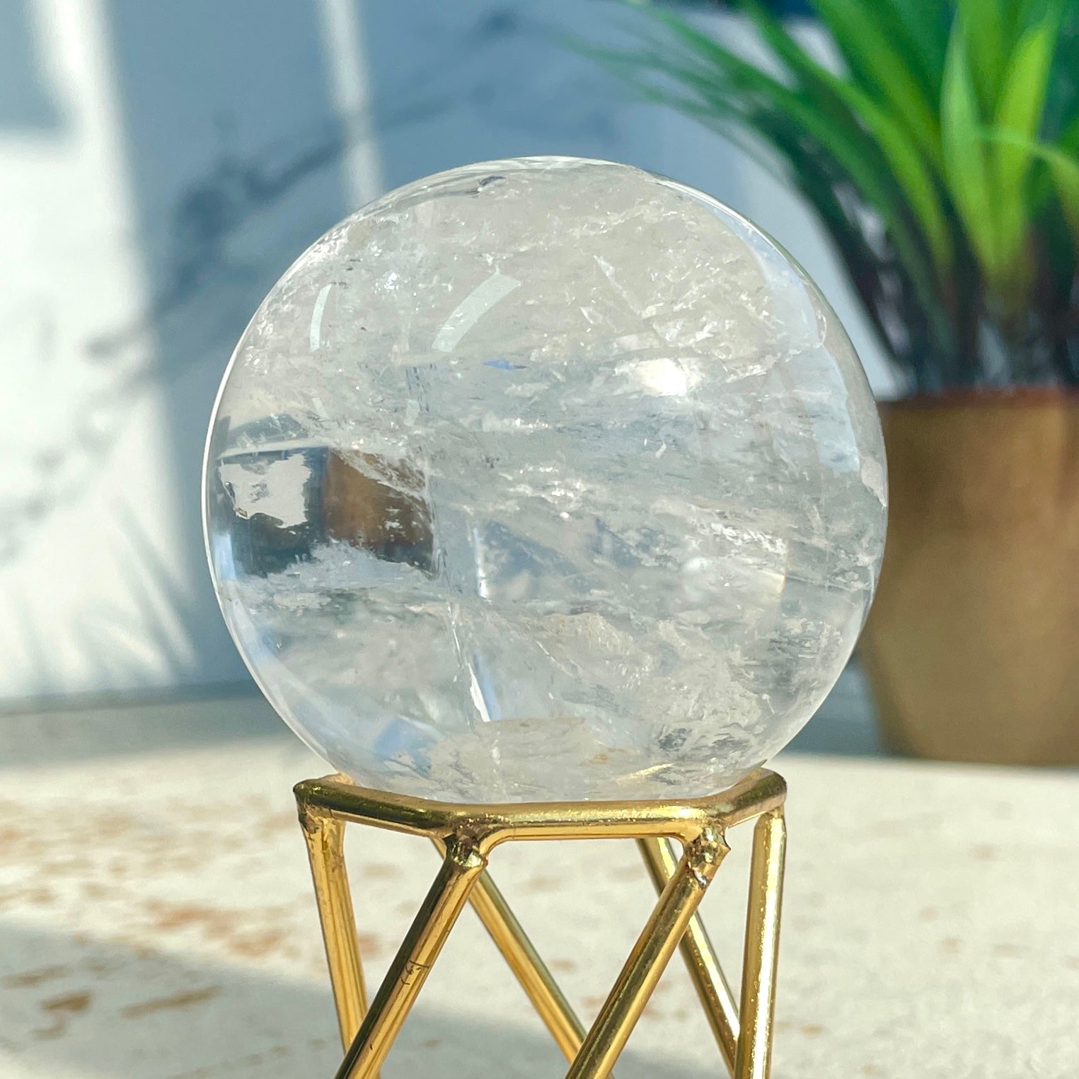 Clear Quartz Sphere Q1/A - 6cm