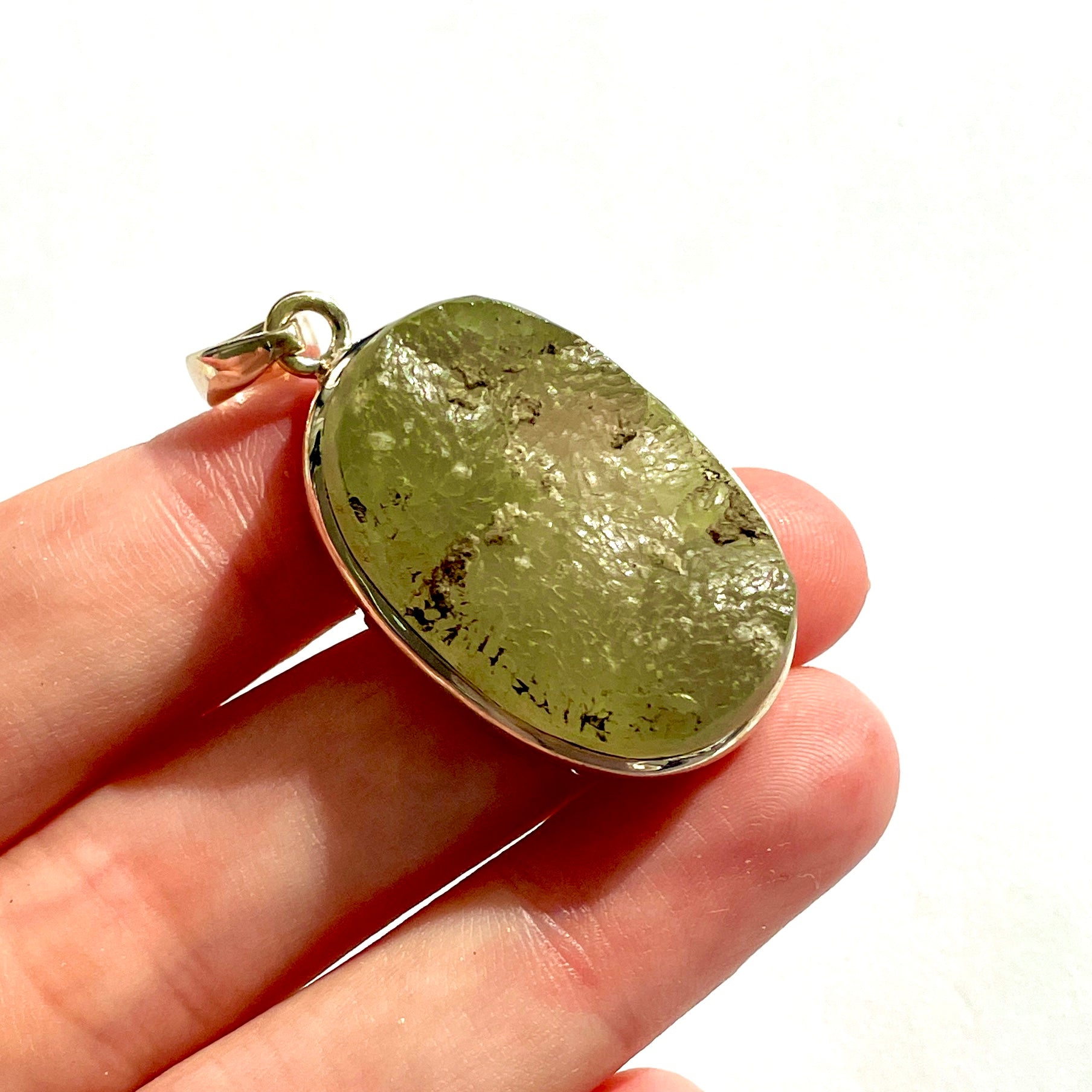 Prehnite St. Silver Pendant LRG - SP138
