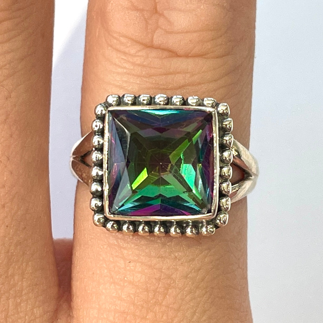 Mystic Quartz Sterling Silver Ring - MQ14