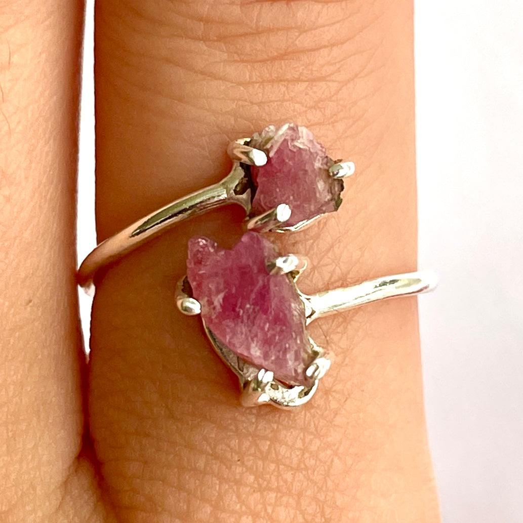 Kunzite Double - St.Silver Ring