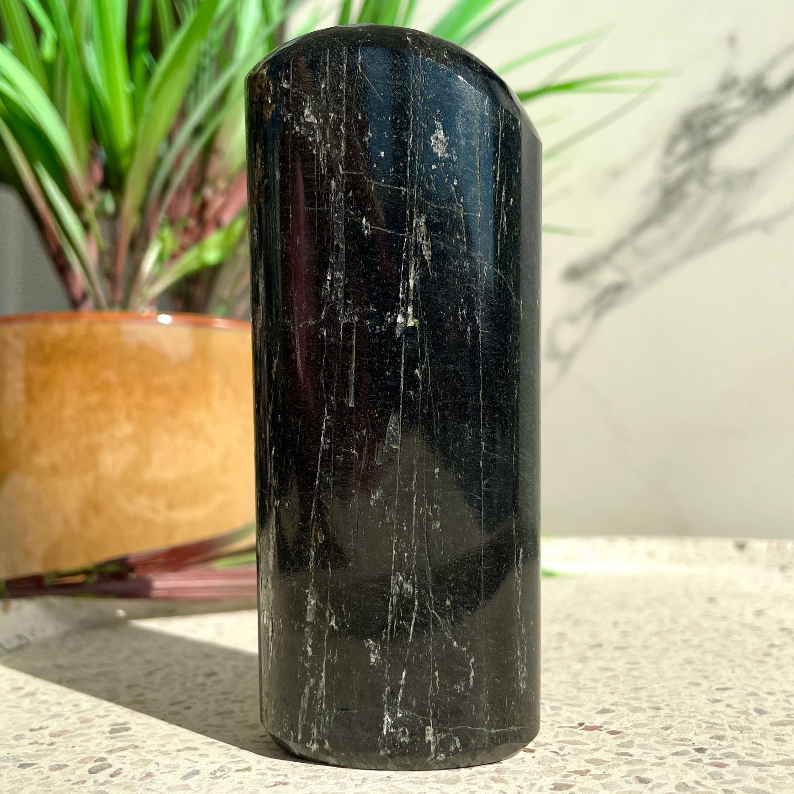 Black Tourmaline Polished Freeform - A
