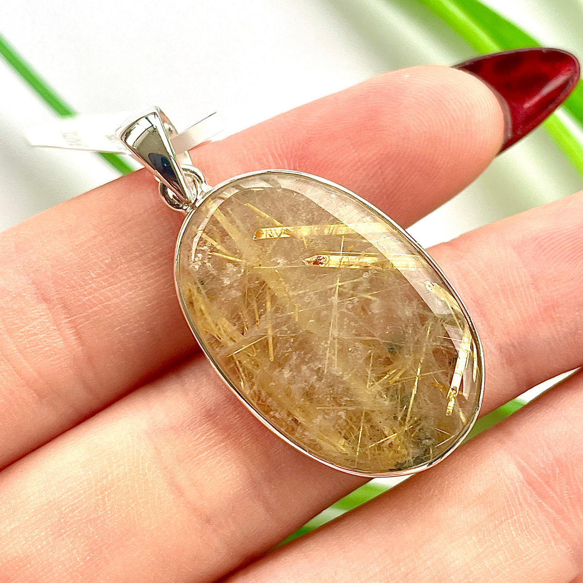 Golden Rutile St.Silver Pendant - SP193