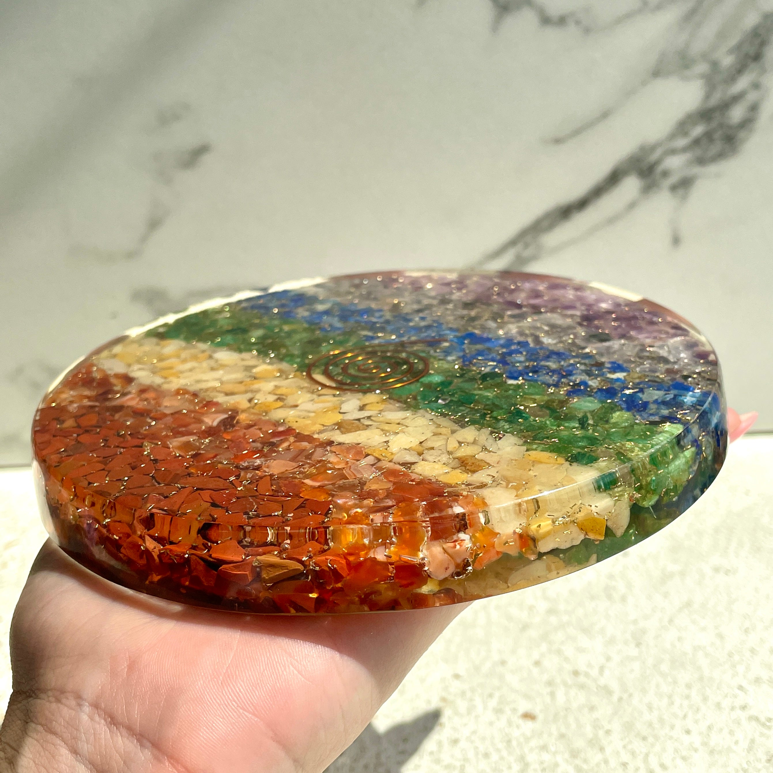 Orgonite Chakra Plate 14cm