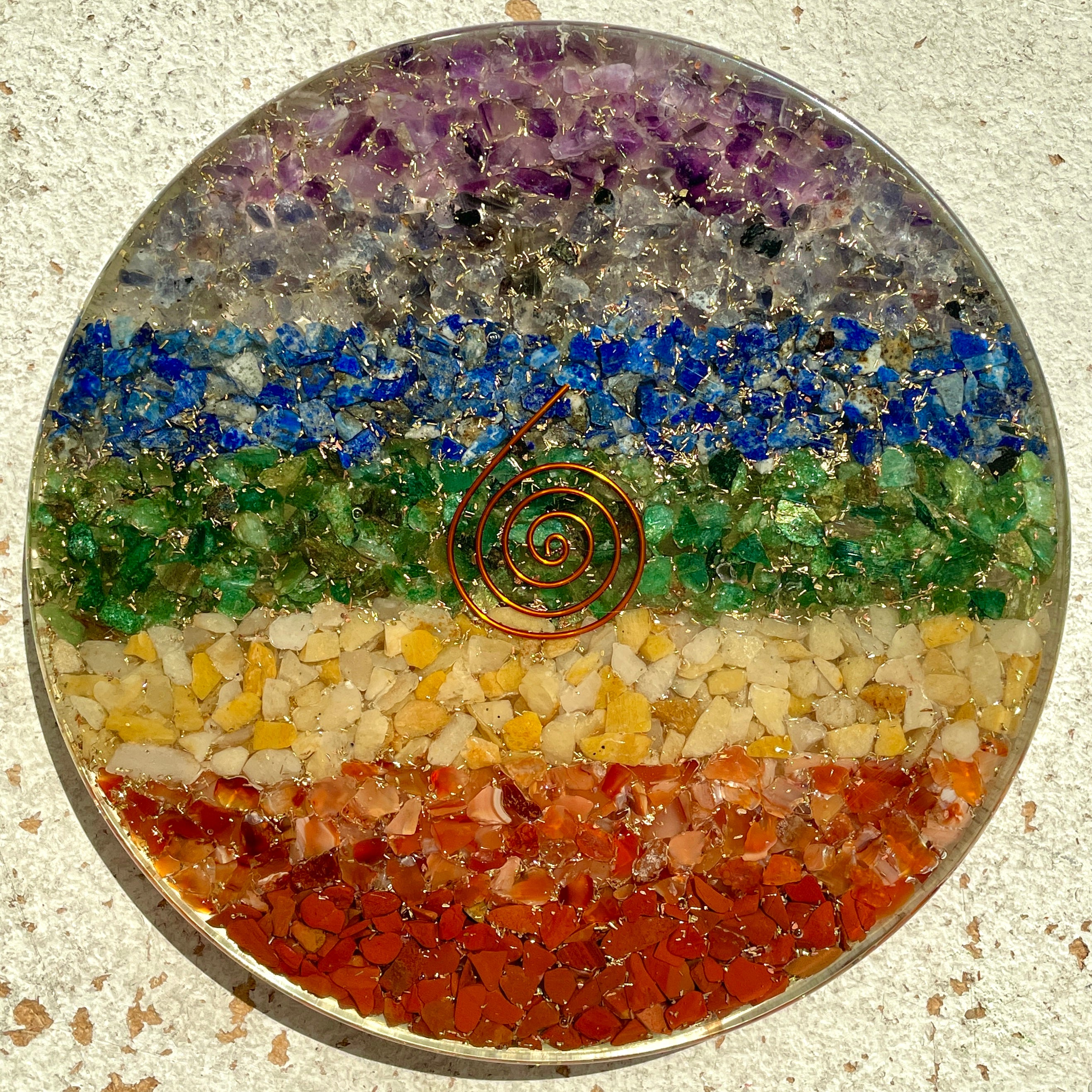 Orgonite Chakra Plate 14cm