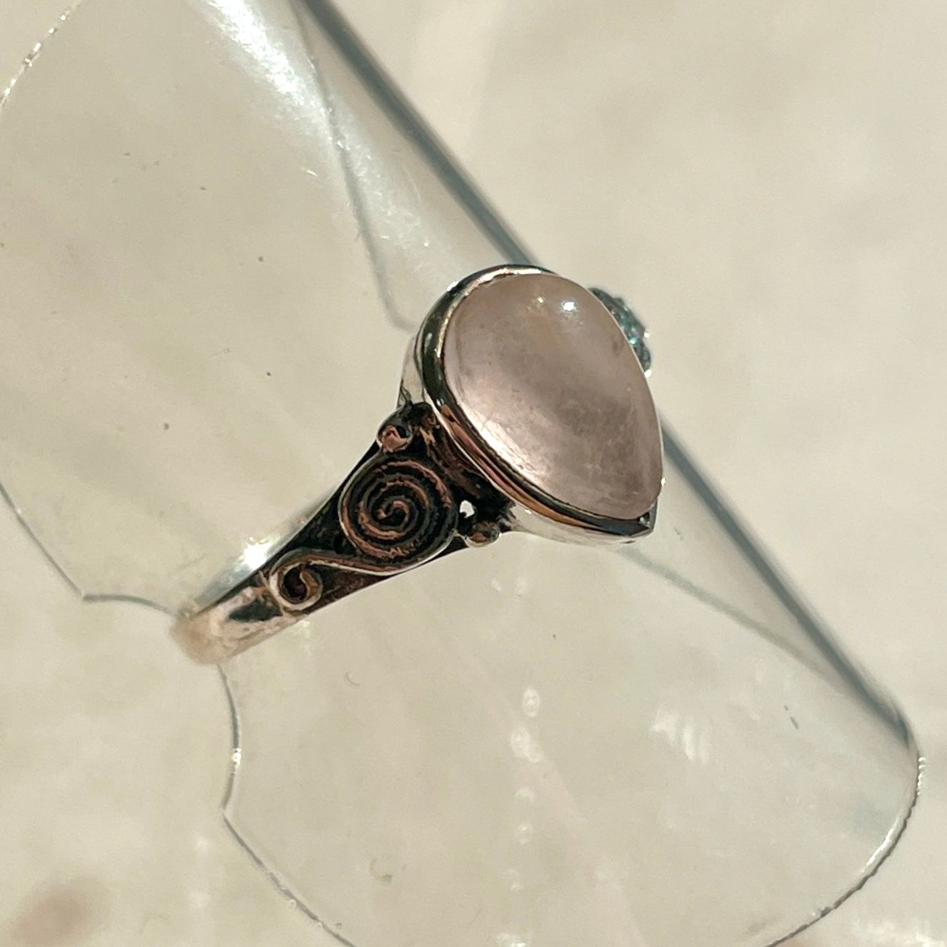 Rose Quartz Swirl Ring