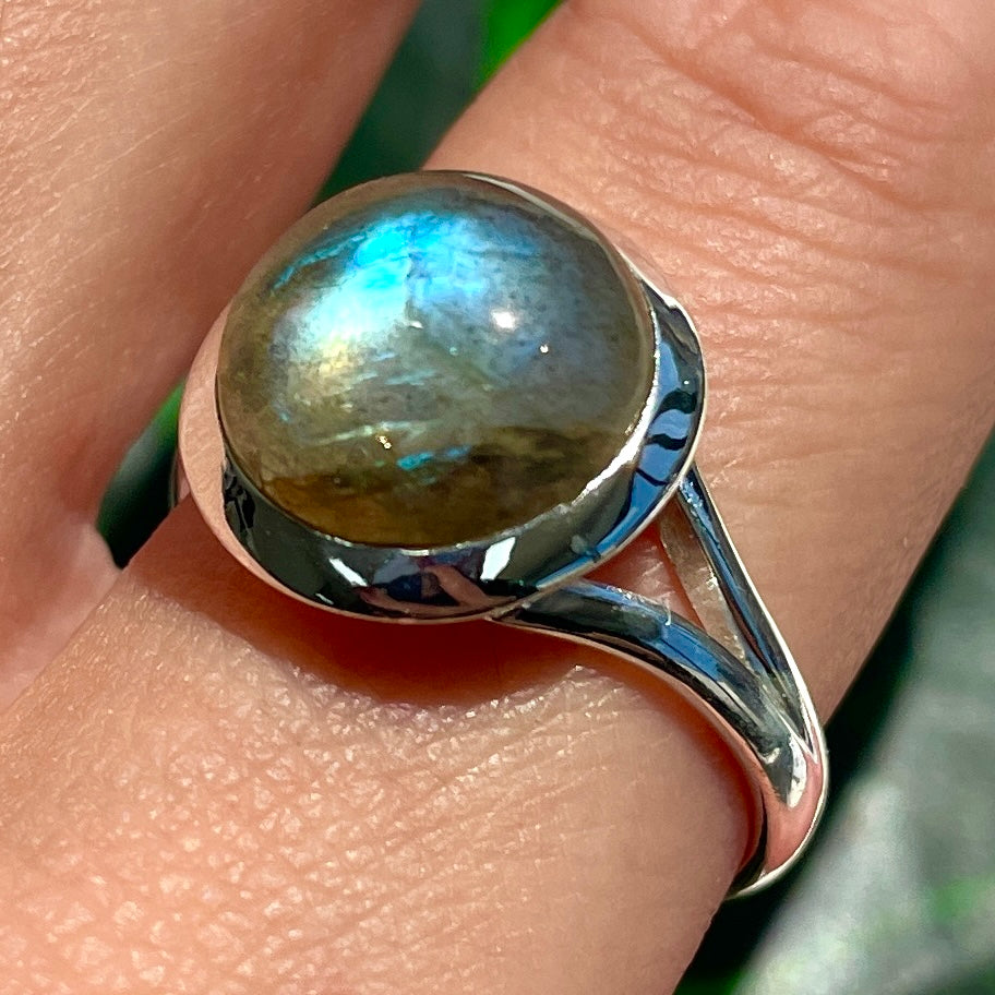 Labradorite St.Silver Ring - SR14 Size 9
