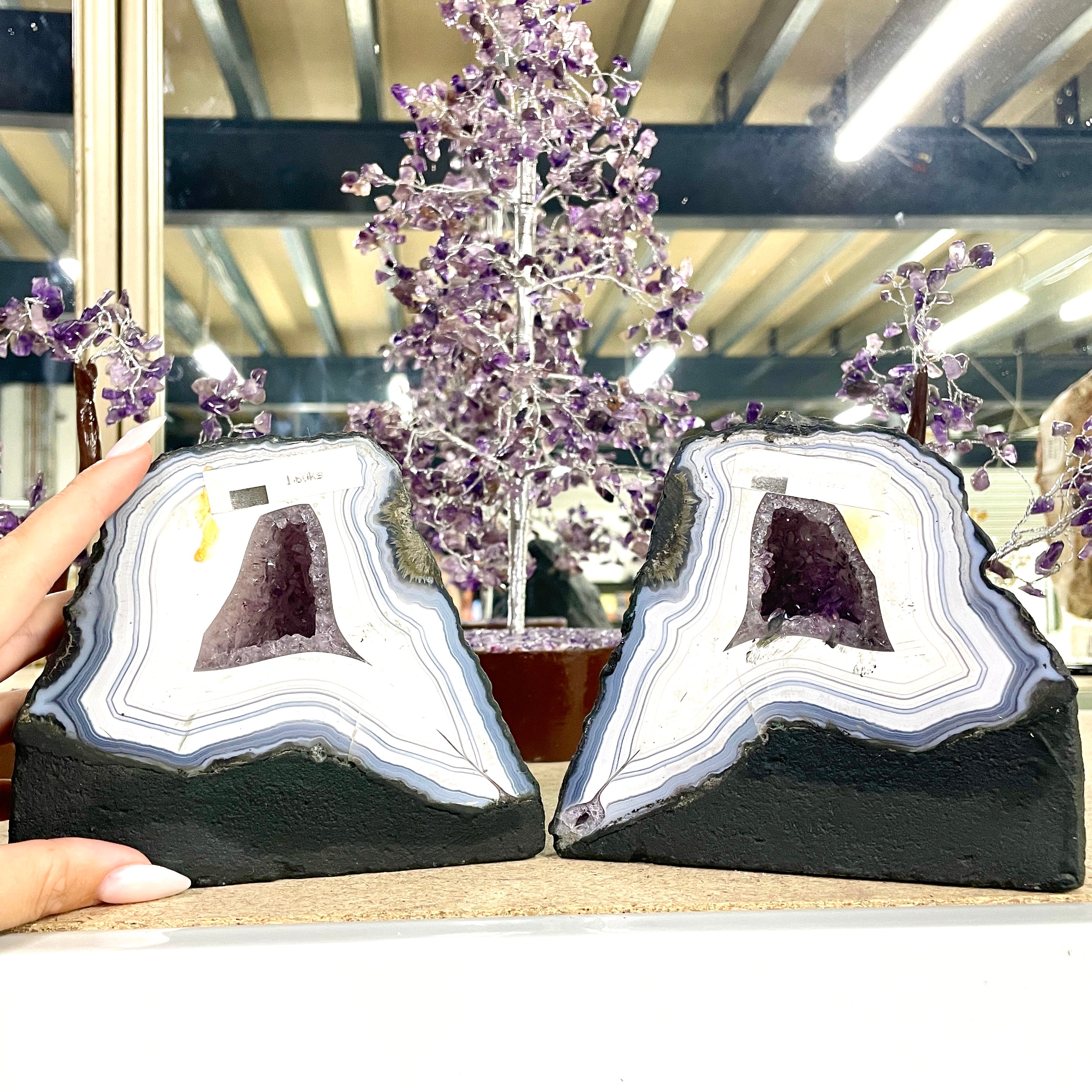 Amethyst Geode Cave Pair - 94