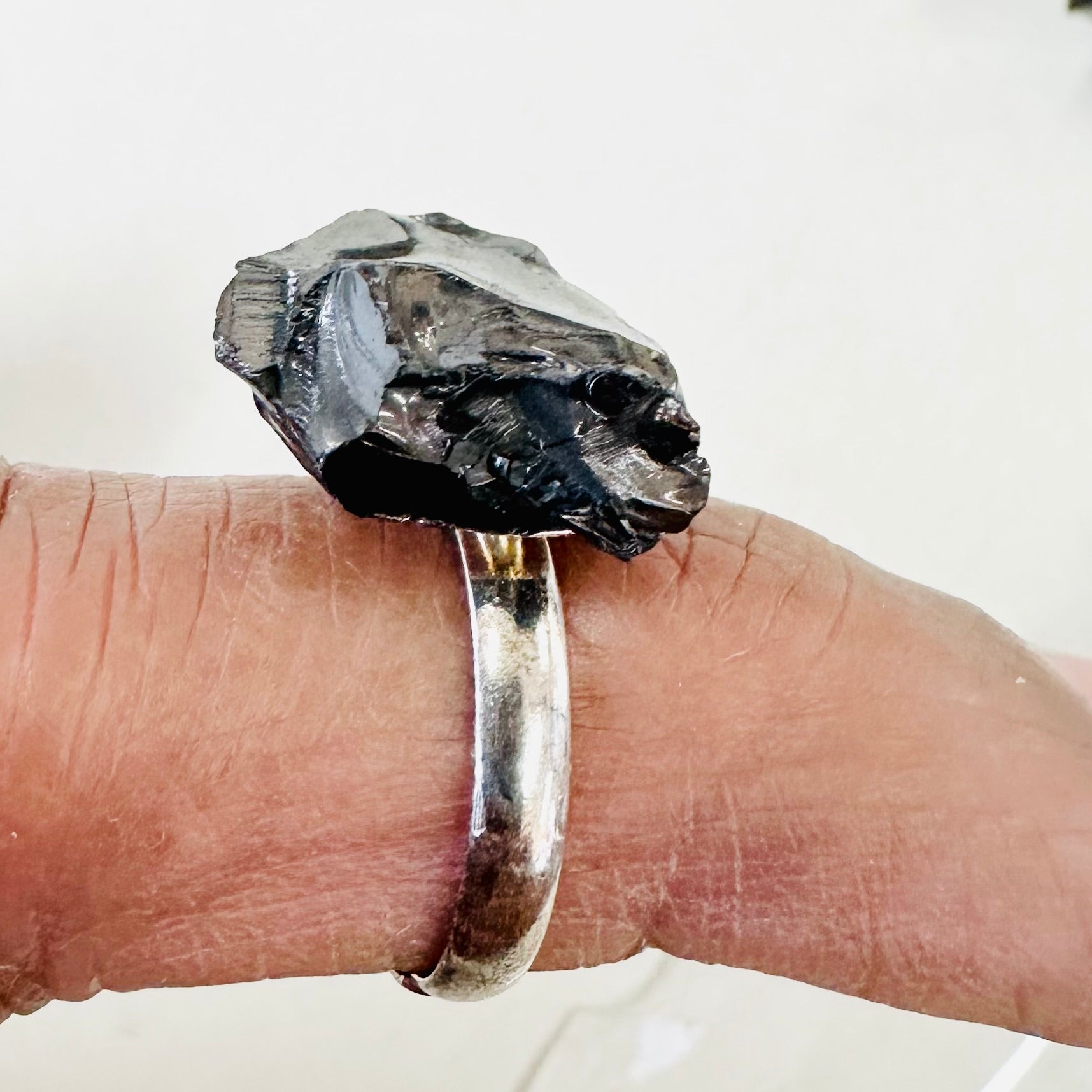 Shungite Elite - Silver Adjustable Size Ring