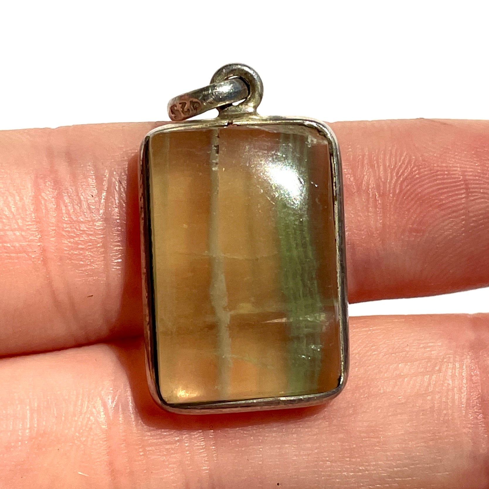 Fluorite St. Silver Pendant - SP130