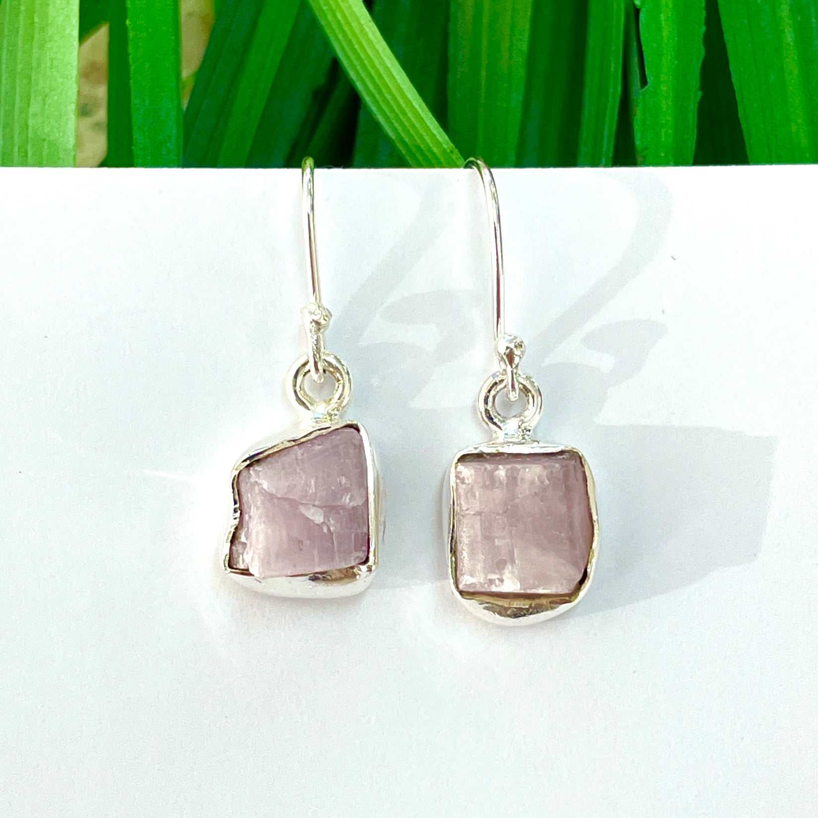 Kunzite Raw - St.Silver Earring
