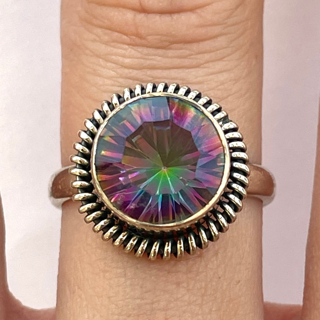 Mystic Quartz Sterling Silver Ring - MQ19