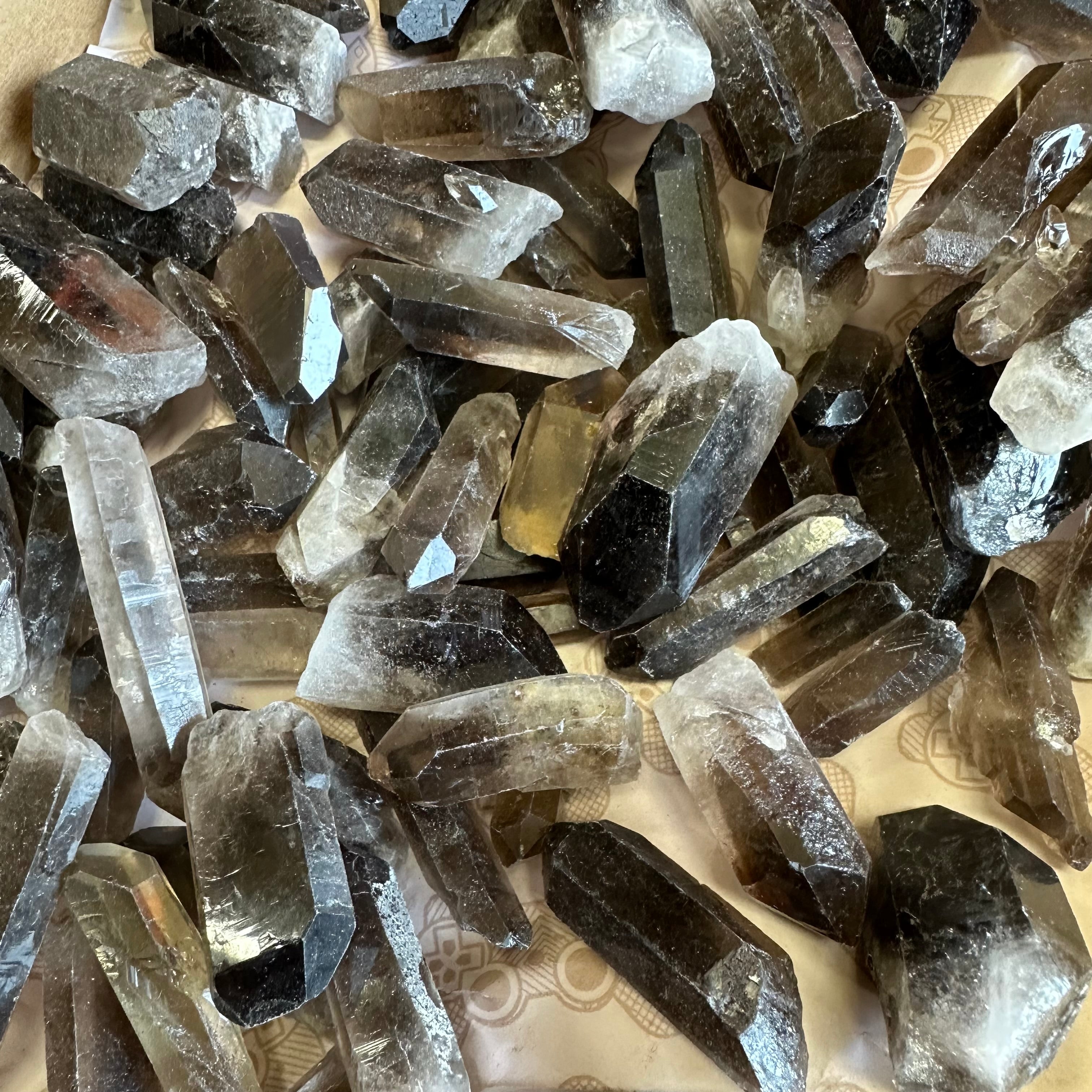 Smoky Qtz Points - 500gms (25-35pc)