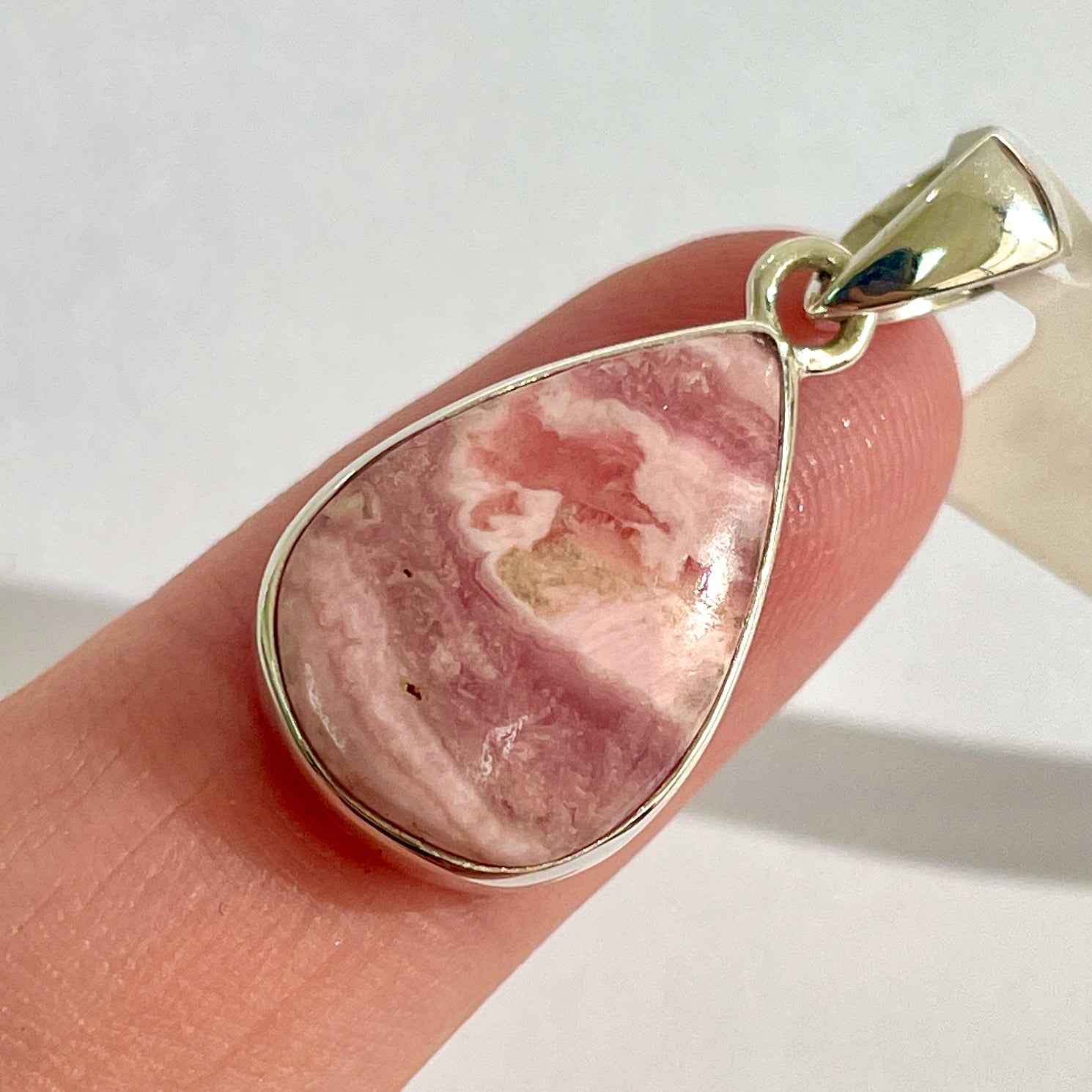 Rhodochrosite St. Silver Pendant - SP145