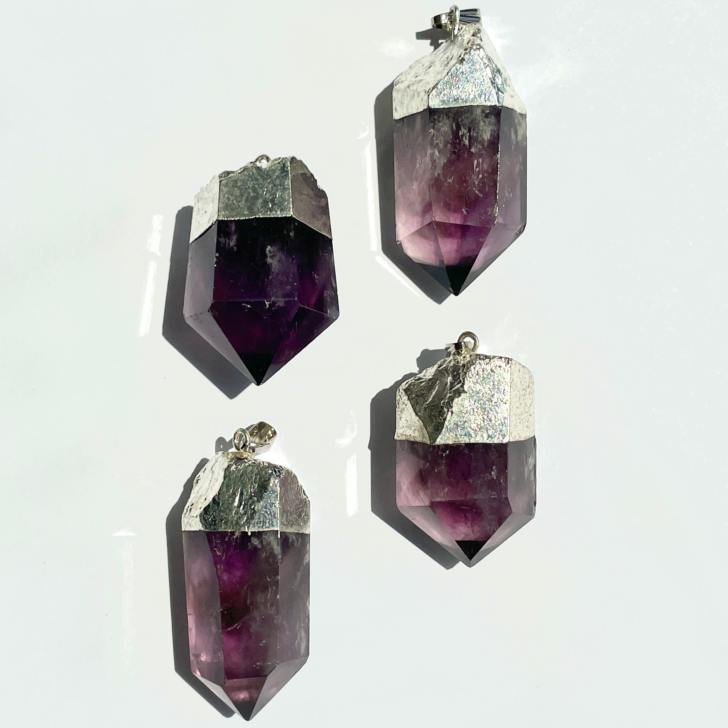 Amethyst Point Pendant Silver Capped (IN)